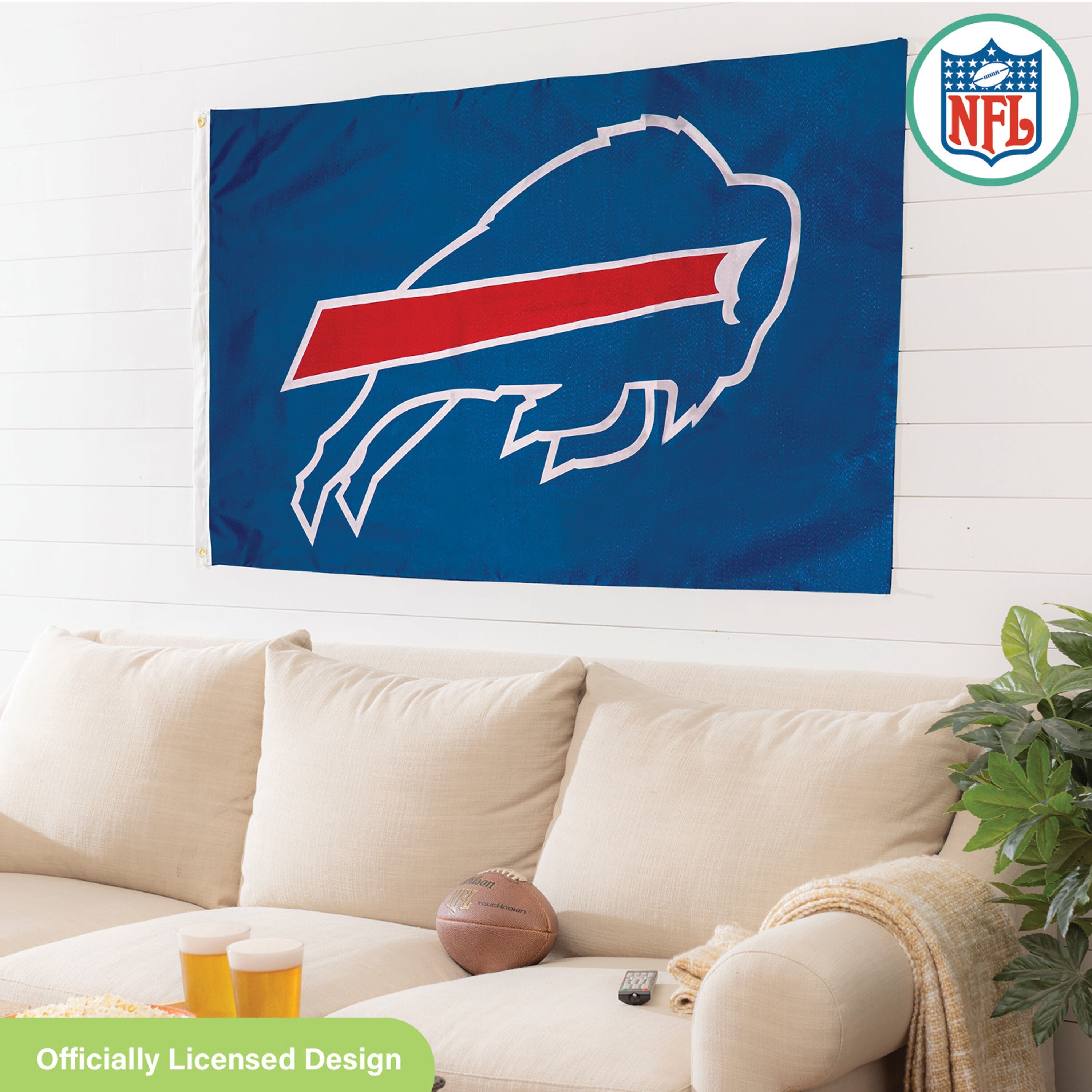 Buffalo Bills Single Sided Estate Flag with 2 Grommets, 3'x5'