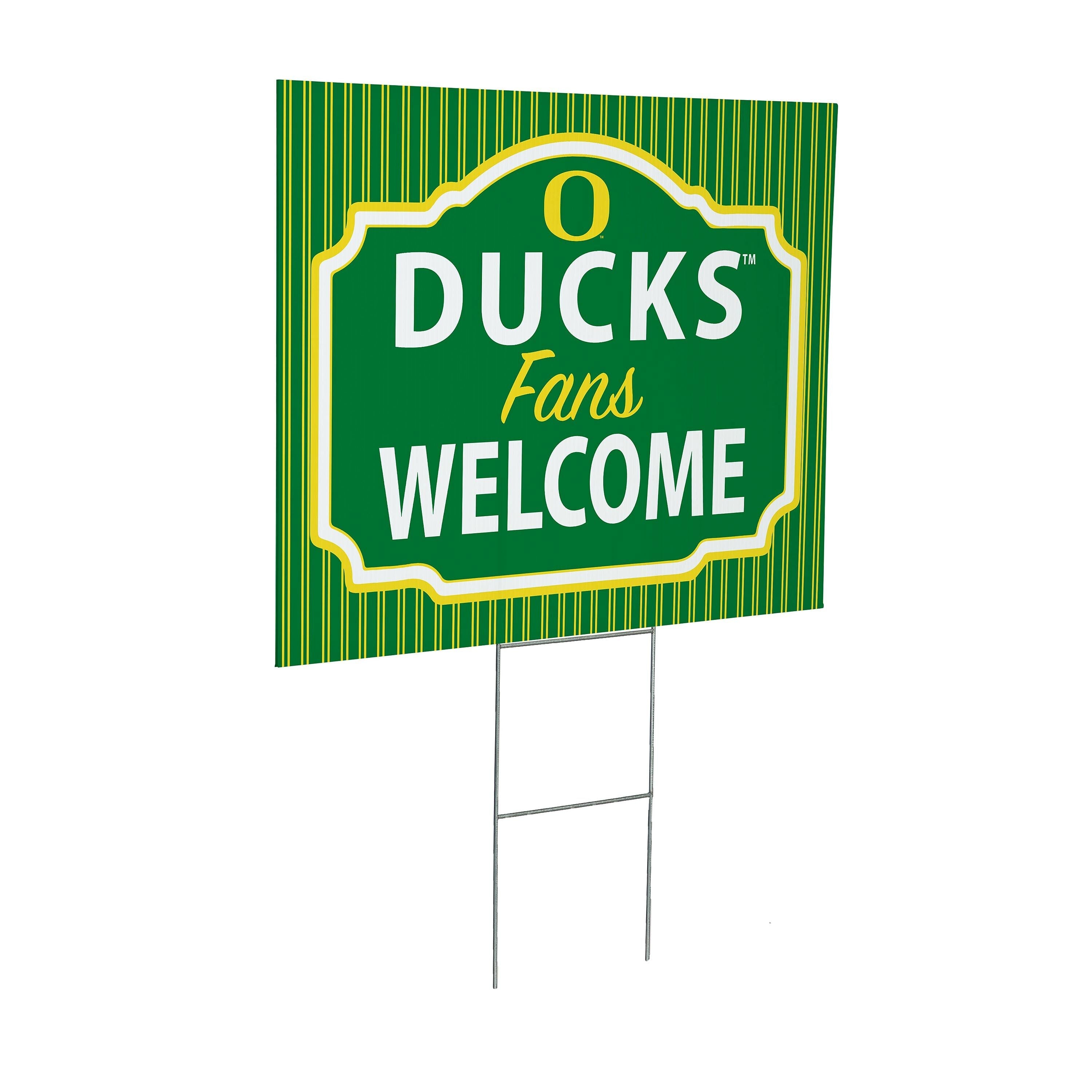 University of Oregon Coroplast Yard Sign, "Fans Welcome"