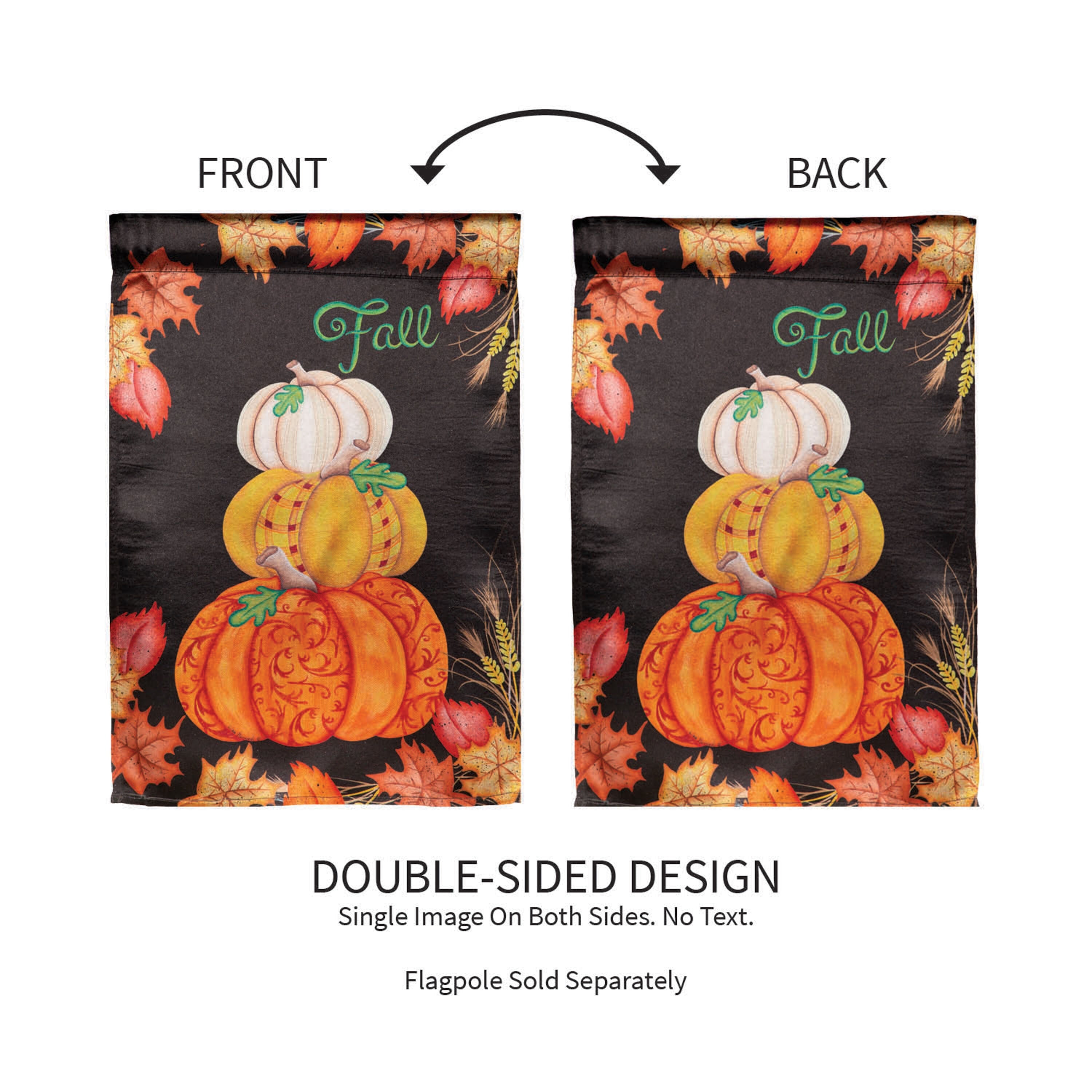 Stacked Pumpkins Lustre Garden Flag