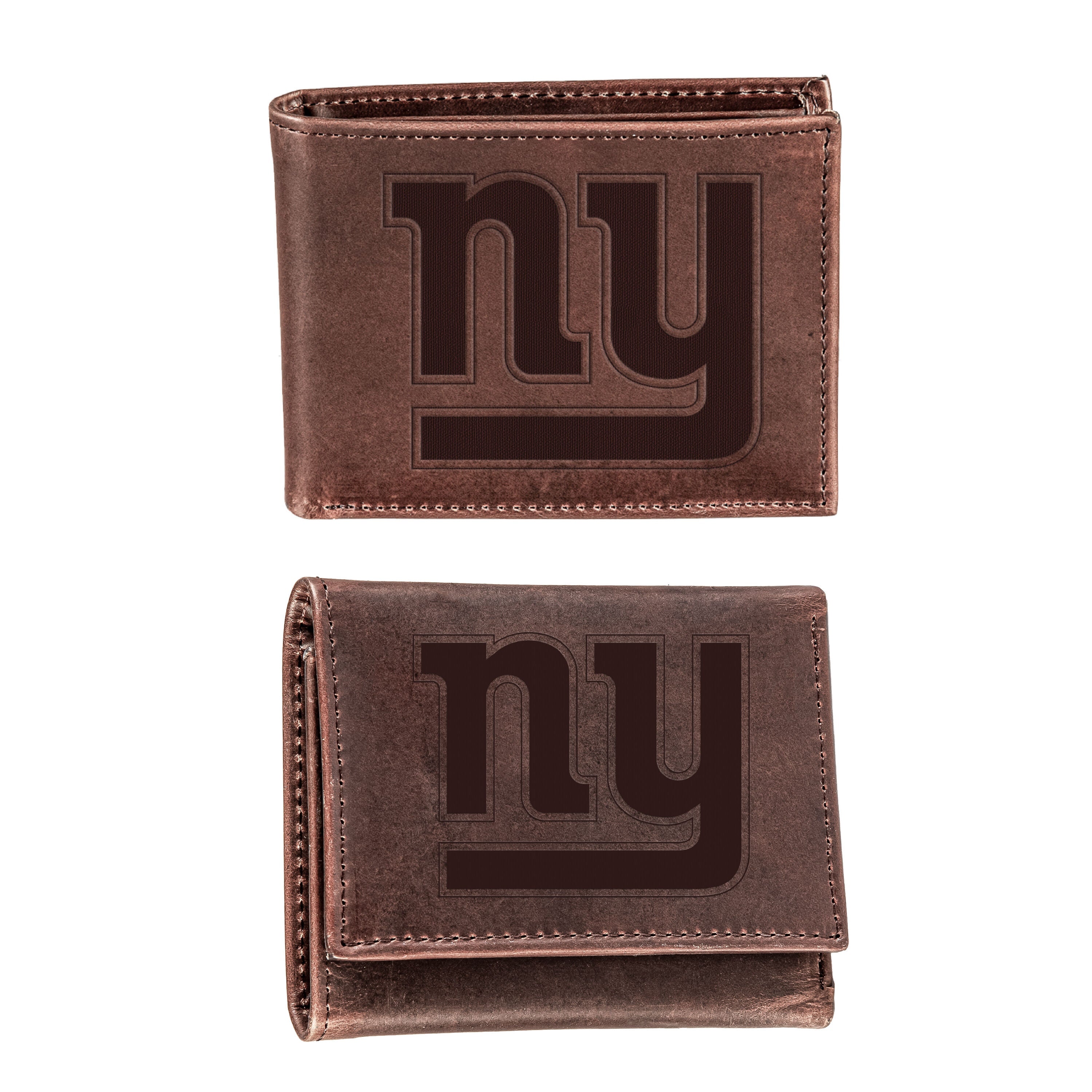 New York Giants, Bi-Fold and Tri-Fold Wallet Gift Set, Brown - Sports Gifts, Sports Memorabilia, Sports Collectibles, Fan Shop
