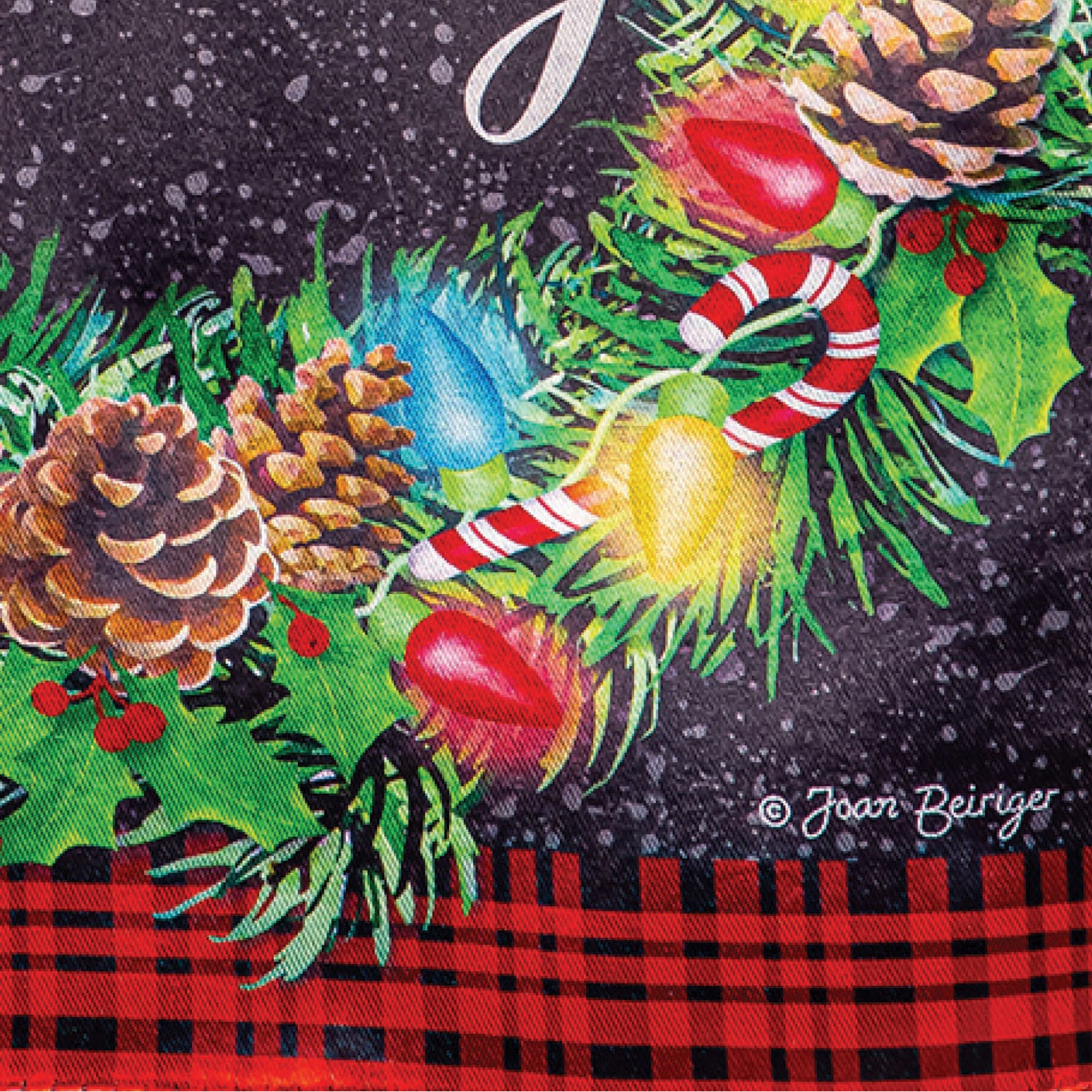 Season's Greeting Lustre Garden Flag - Sports Gifts, Sports Memorabilia, Sports Collectibles, Fan Shop