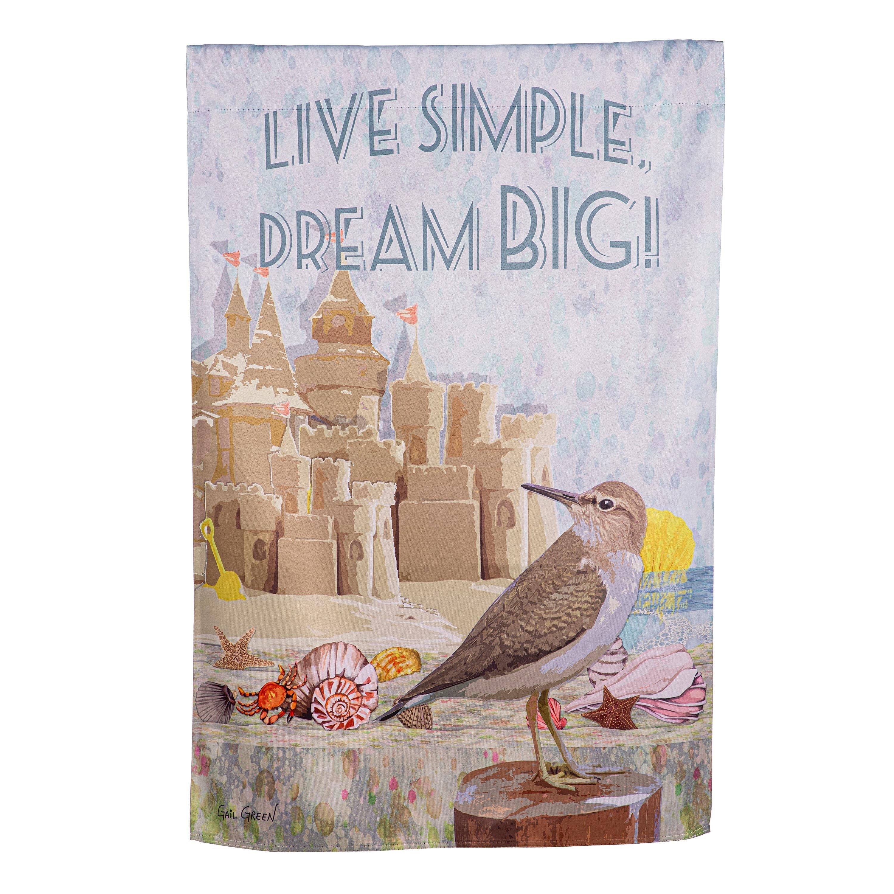 Live Basic Dream Big Suede House Flag - Sports Gifts, Sports Memorabilia, Sports Collectibles, Fan Shop