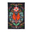 Cardinal Damask Burlap House Flag