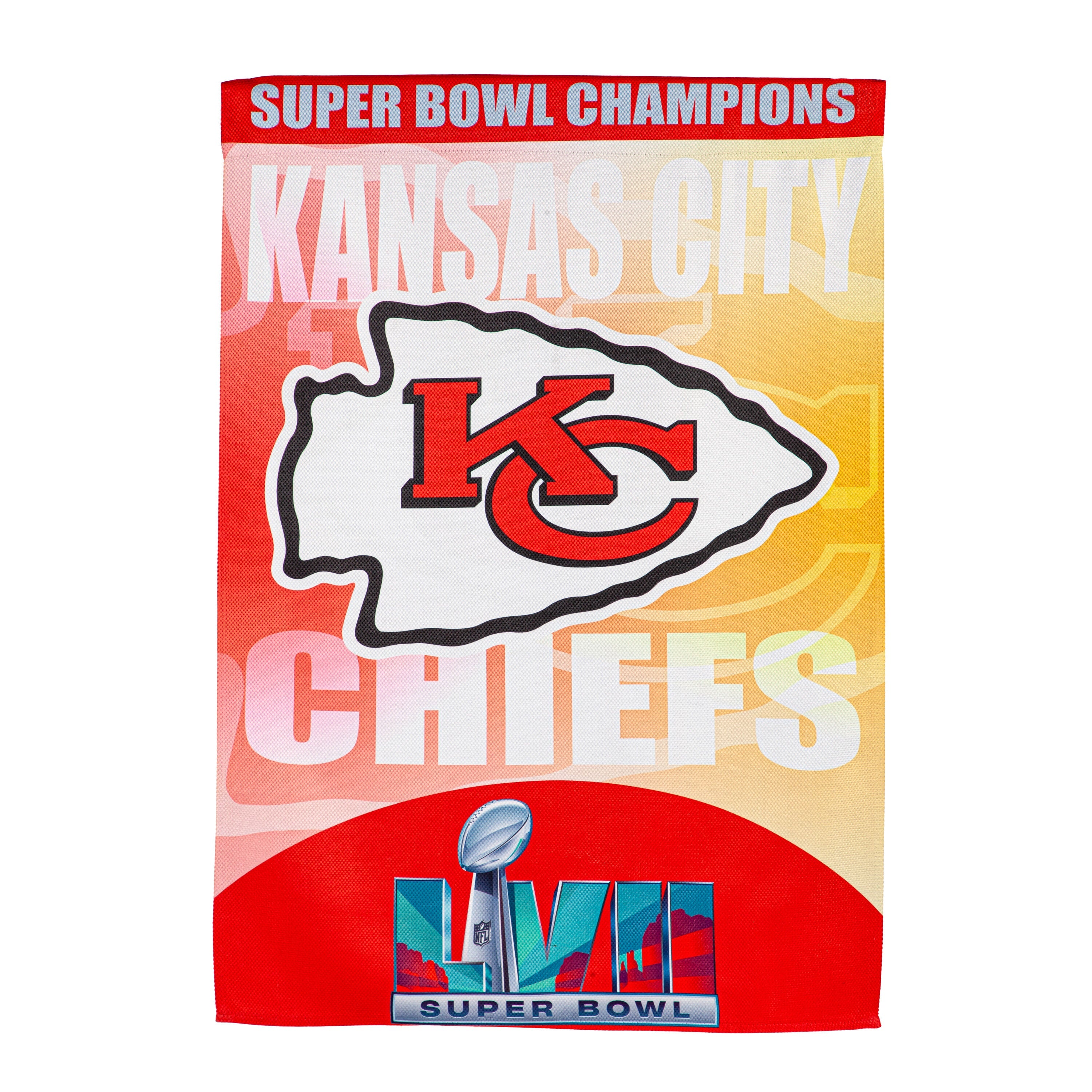 Embossed Suede Flag, SB57, Champions, Kansas City Chiefs - Sports Gifts, Sports Memorabilia, Sports Collectibles, Fan Shop