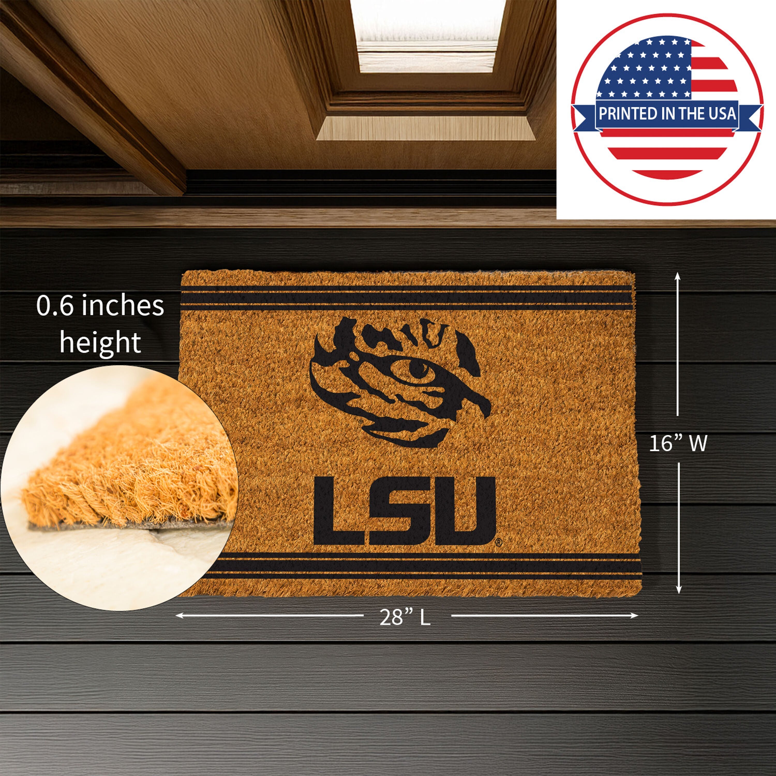 Louisiana State University, Coir Mat 1C - Sports Gifts, Sports Memorabilia, Sports Collectibles, Fan Shop