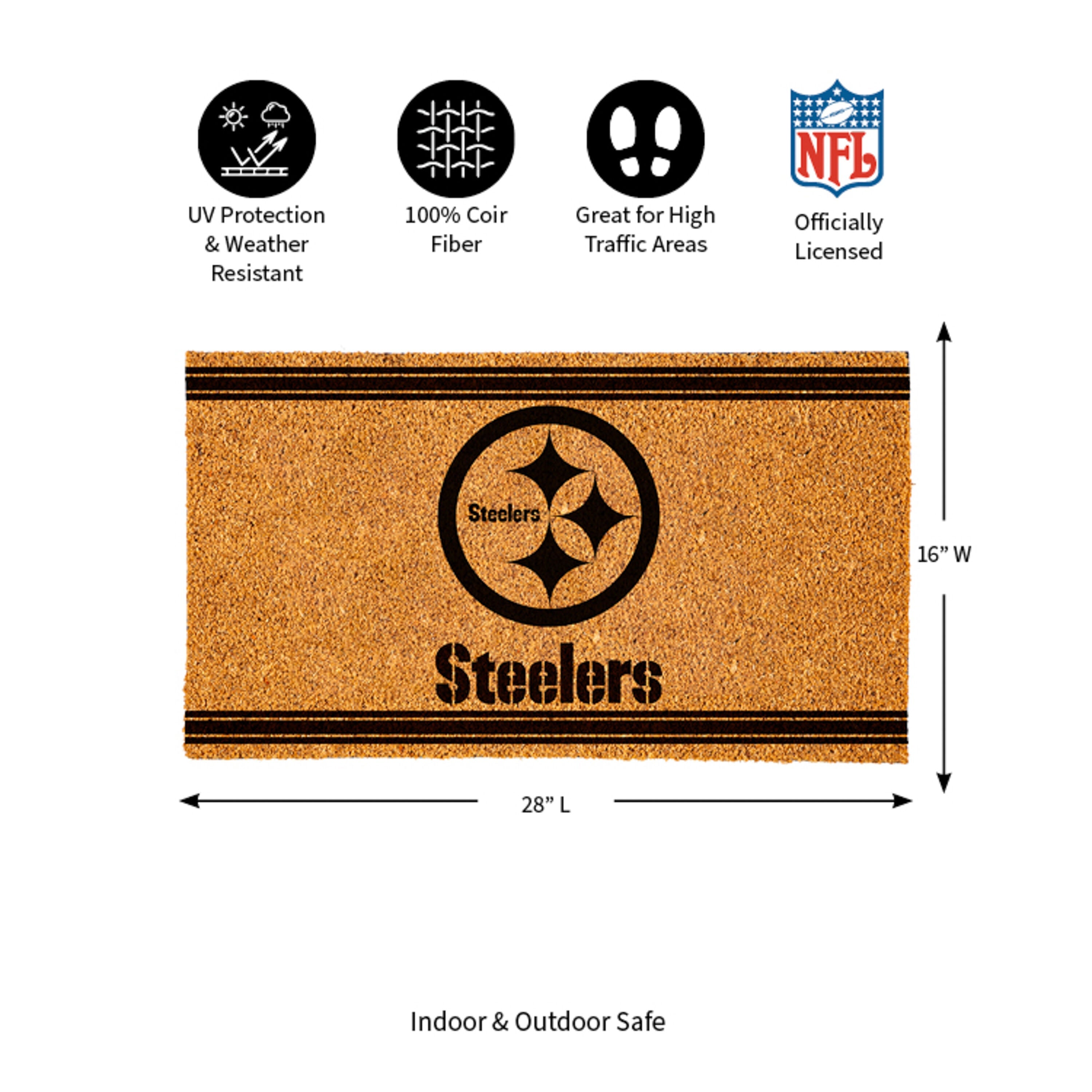 Pittsburgh Steelers, Coir Mat 1C - Sports Gifts, Sports Memorabilia, Sports Collectibles, Fan Shop