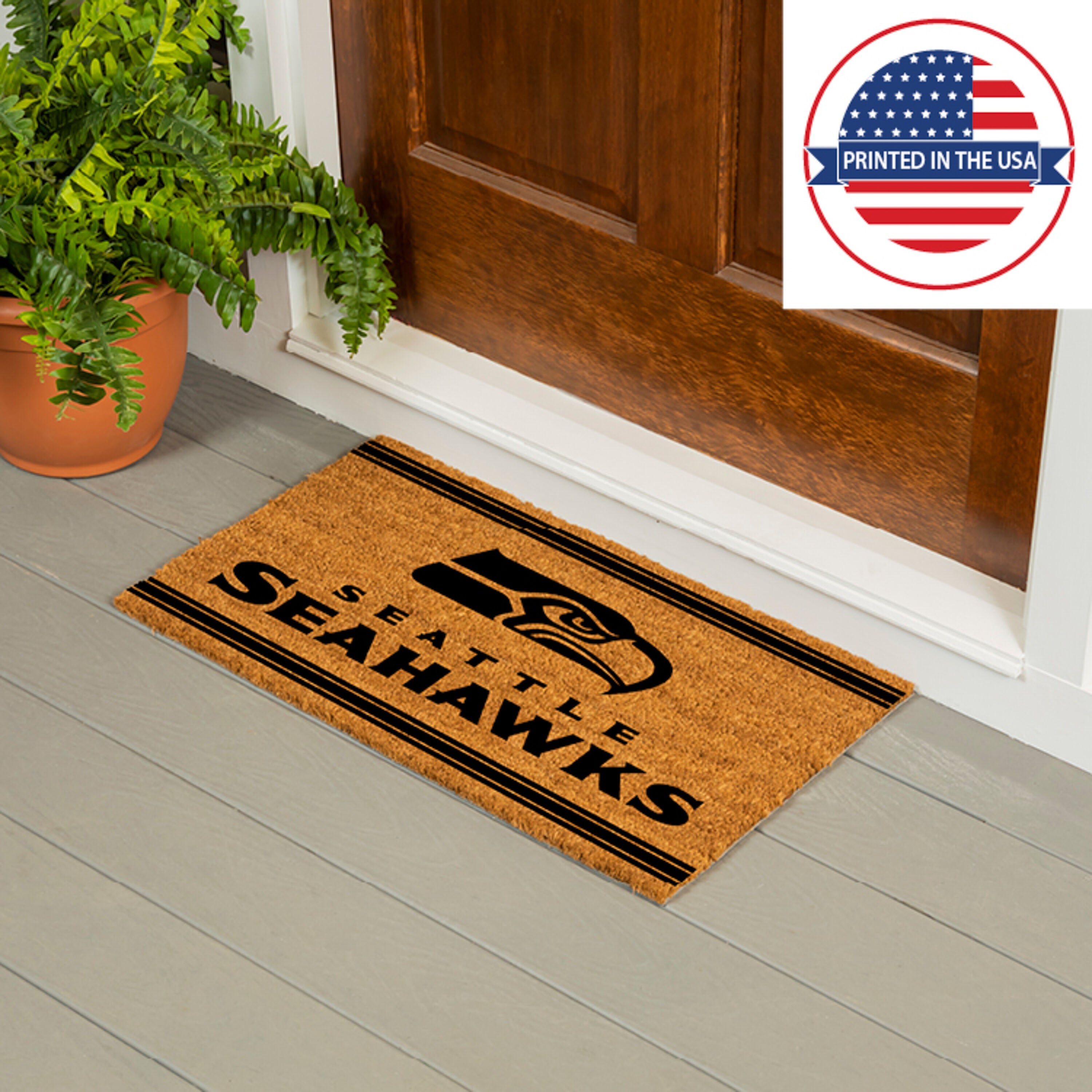 Seattle Seahawks, Coir Mat 1C - Sports Gifts, Sports Memorabilia, Sports Collectibles, Fan Shop