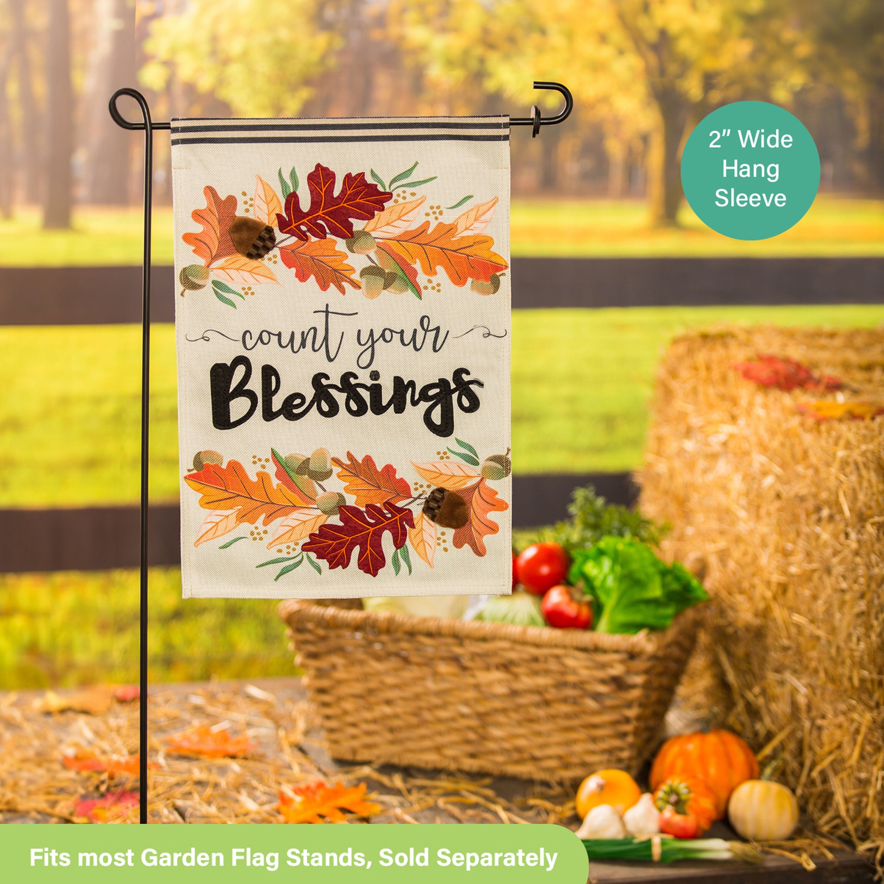 Count Your Blessings Garden Burlap Flag - Sports Gifts, Sports Memorabilia, Sports Collectibles, Fan Shop