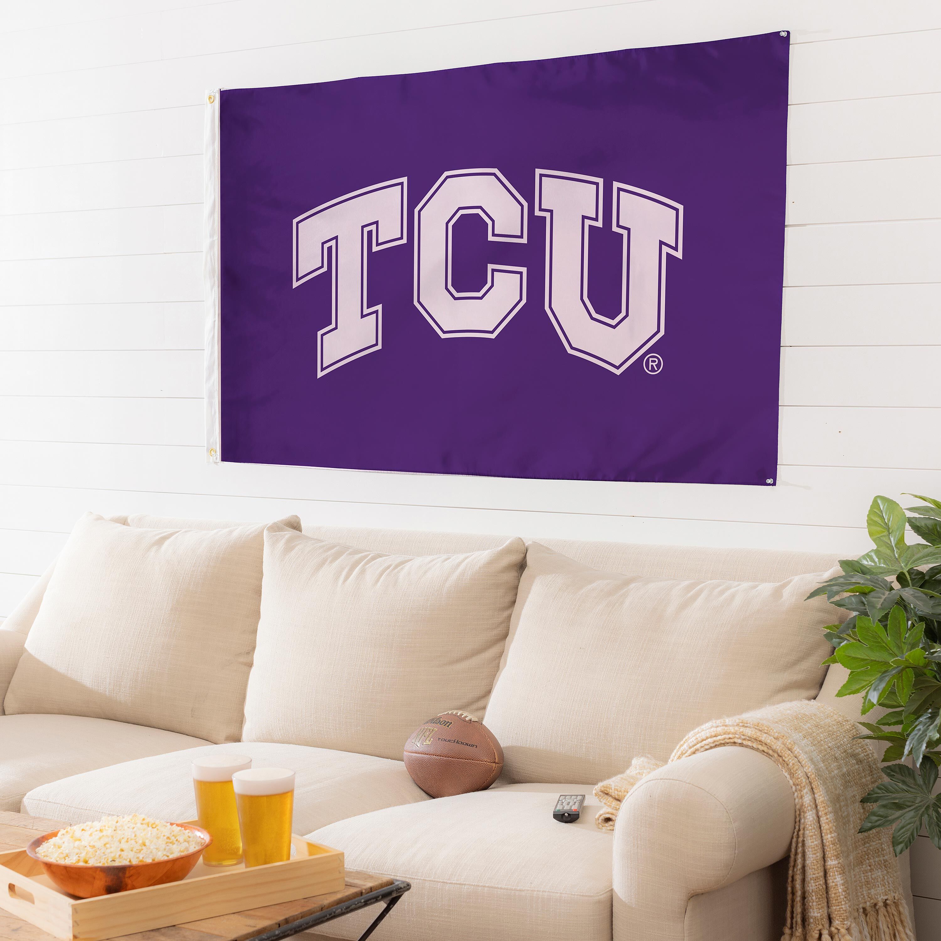 3'x5' Single Sided Flag w/ 2 Grommets, Texas Christian University