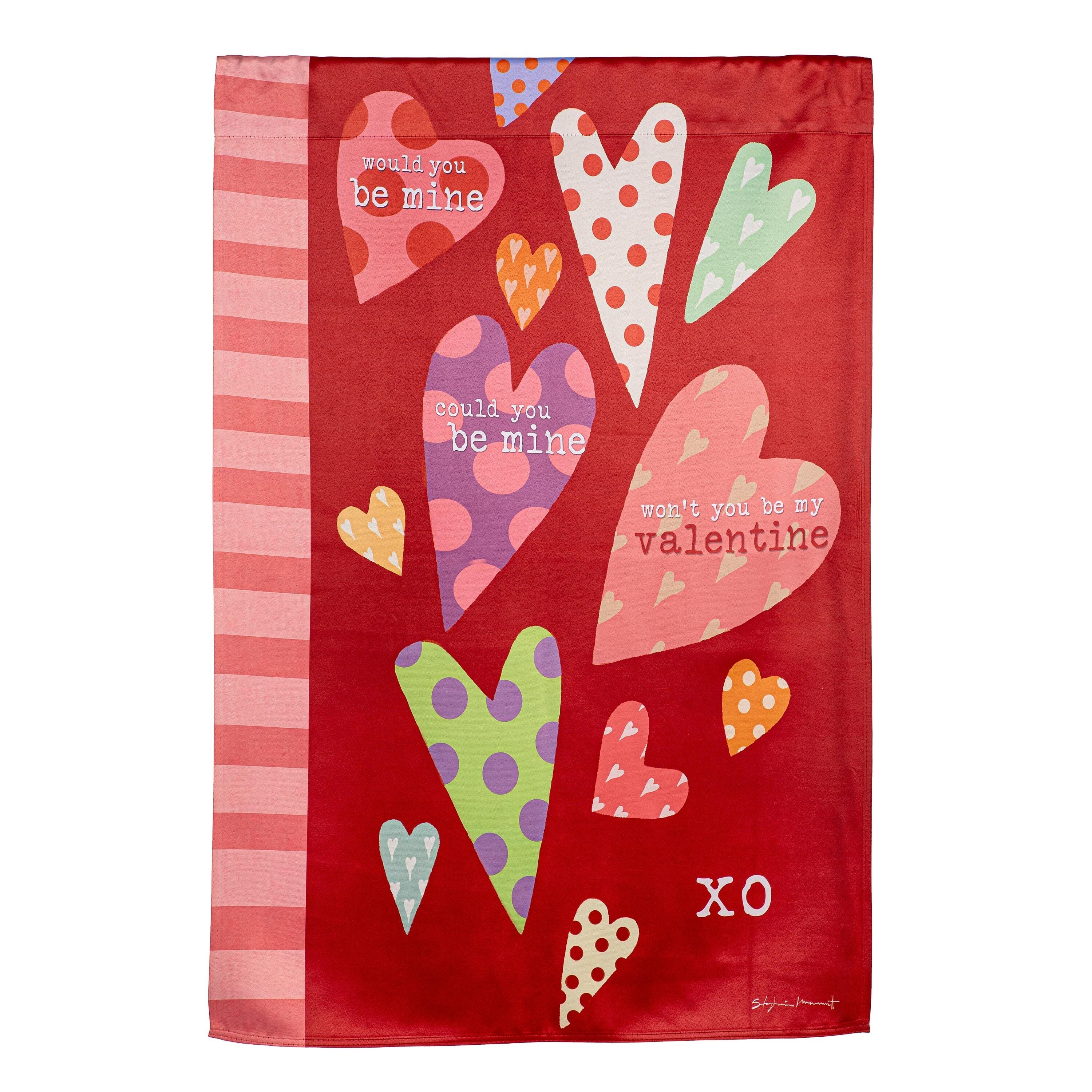 Hearts of Love Suede House Flag - Sports Gifts, Sports Memorabilia, Sports Collectibles, Fan Shop