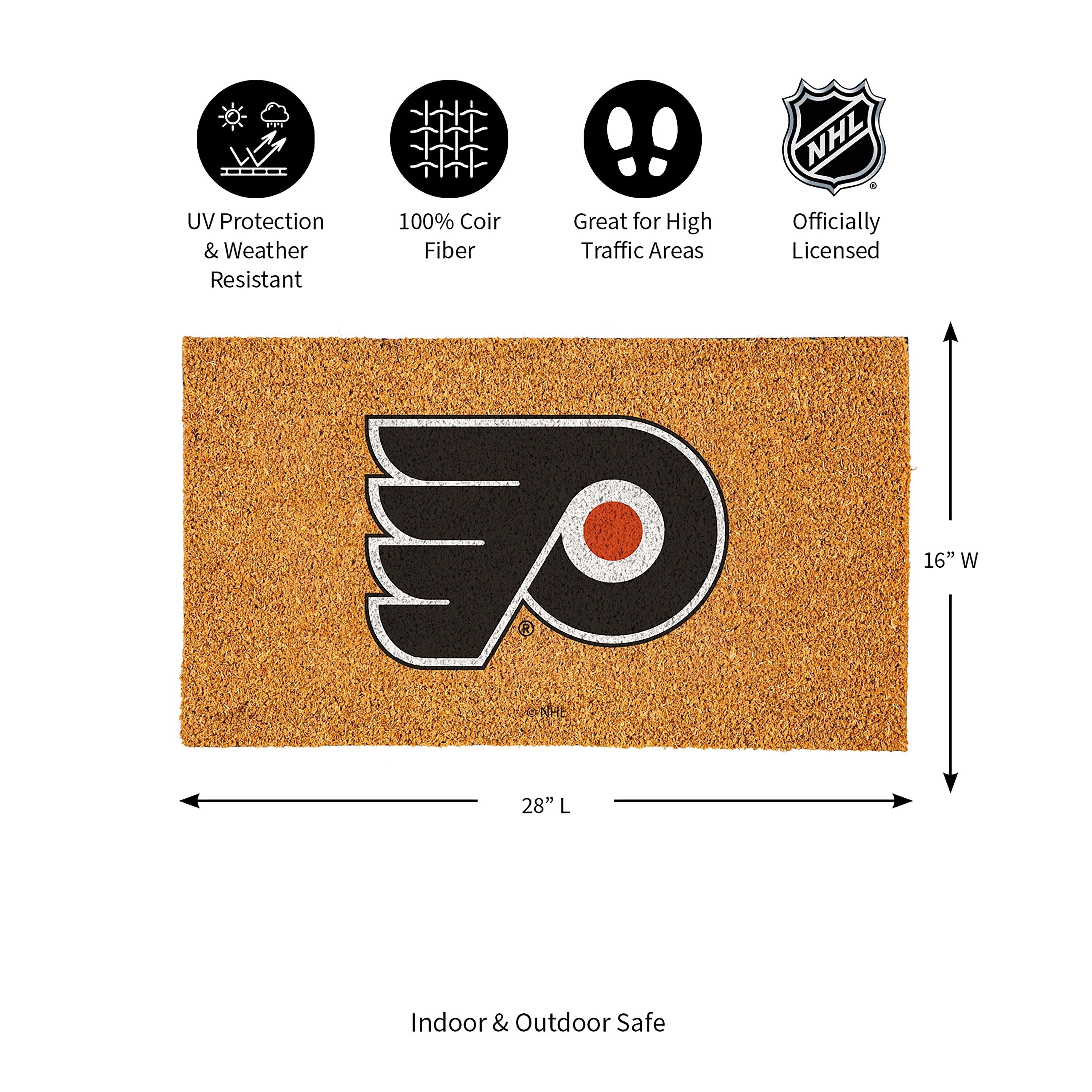 Coir Mat, 16"x28", Philadelphia Flyers - Sports Gifts, Sports Memorabilia, Sports Collectibles, Fan Shop