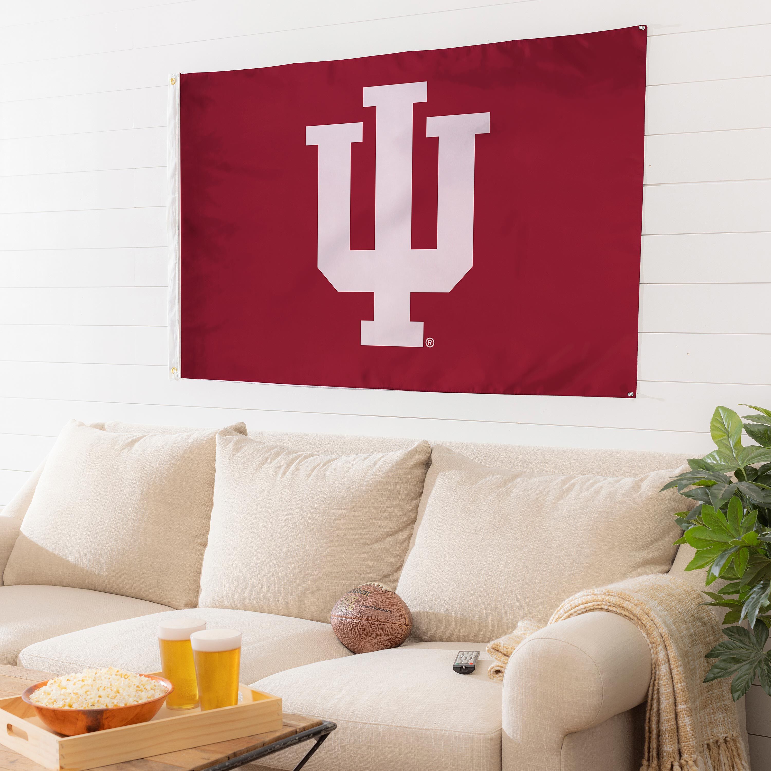 3'x5' Single Sided Flag w/ 2 Grommets, Indiana University