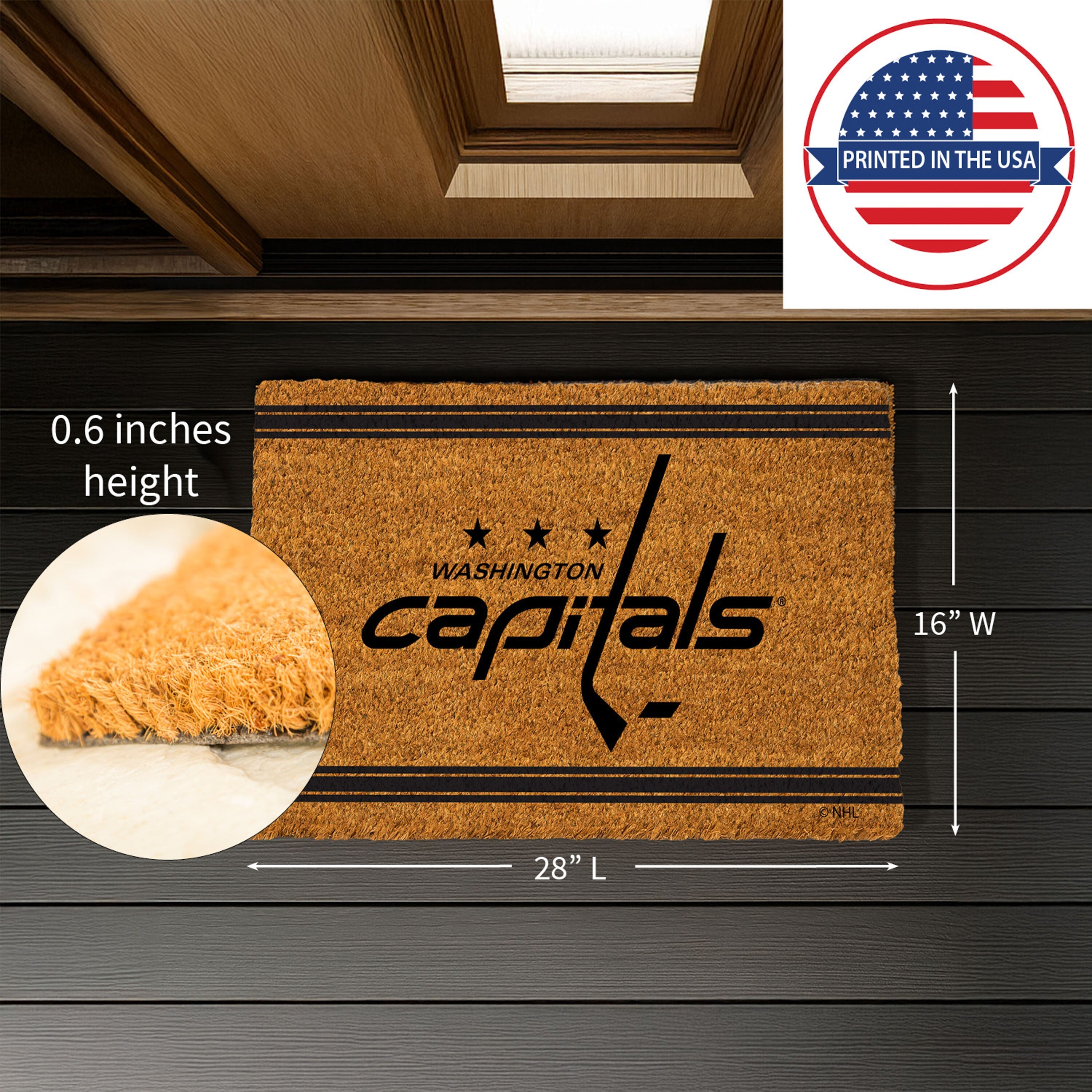Washington Capitals, Coir Mat 1C - Sports Gifts, Sports Memorabilia, Sports Collectibles, Fan Shop