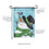 Snowman and Chickadee Applique Garden Flag