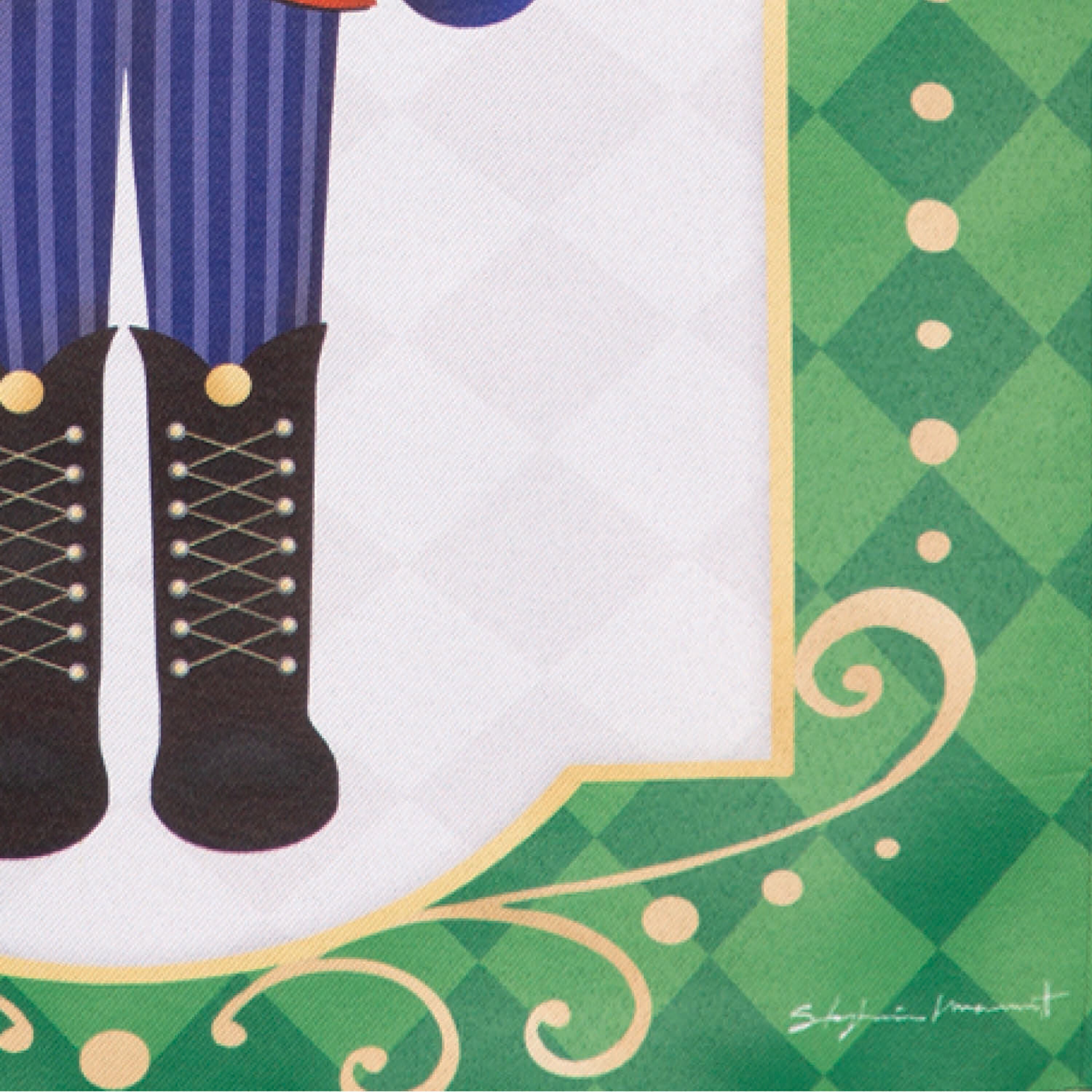 Trio Nutcracker Reversible Suede Garden Flag