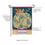 Patterned Jacobean Floral Pumpkin Applique Garden Flag