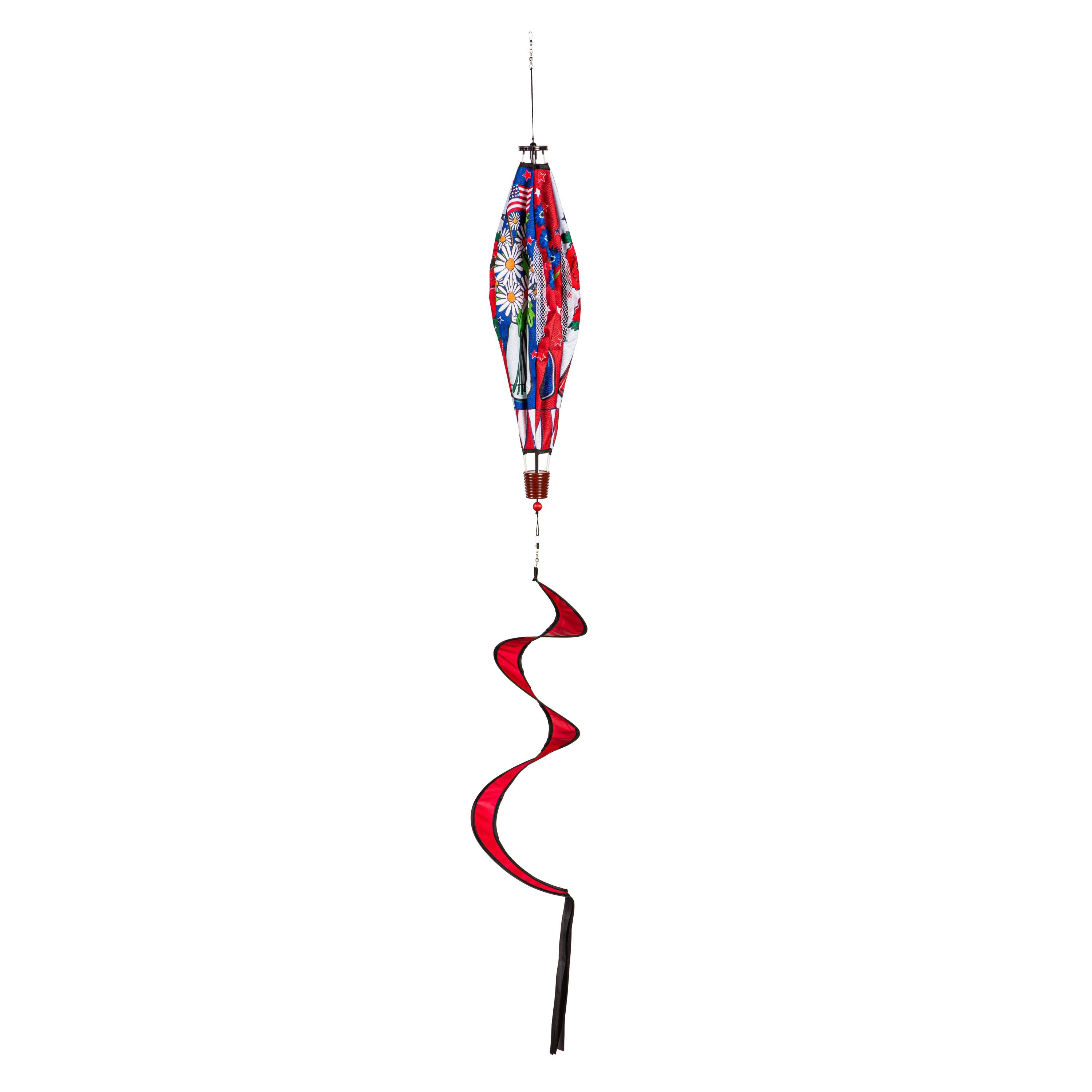 Patriotic Floral Burlap Balloon Spinner - Sports Gifts, Sports Memorabilia, Sports Collectibles, Fan Shop