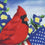 Cardinal Glory Suede Garden Flag