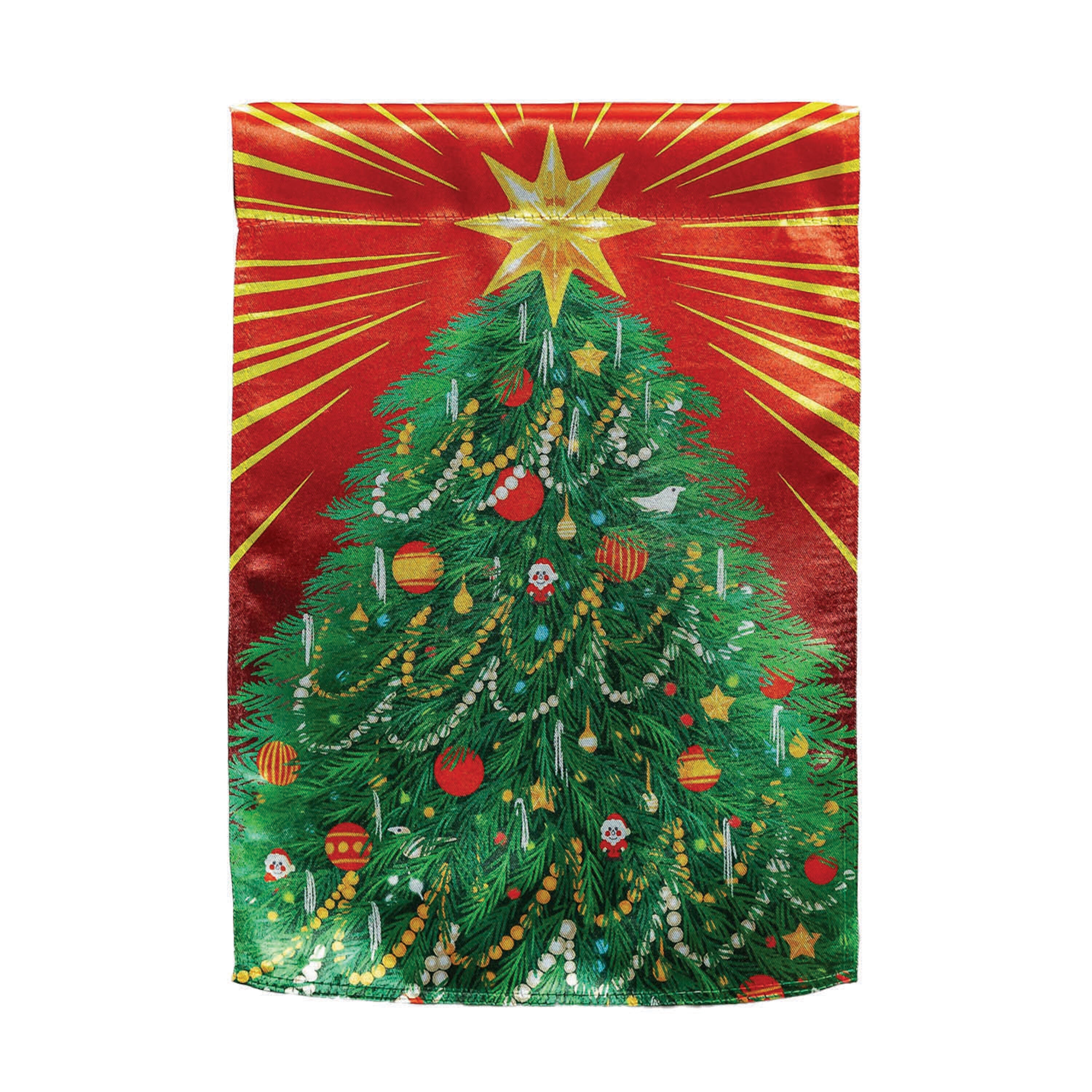 Classic Christmas Tree Lustre Garden Flag