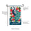 Floral Peacock Garden Linen Flag