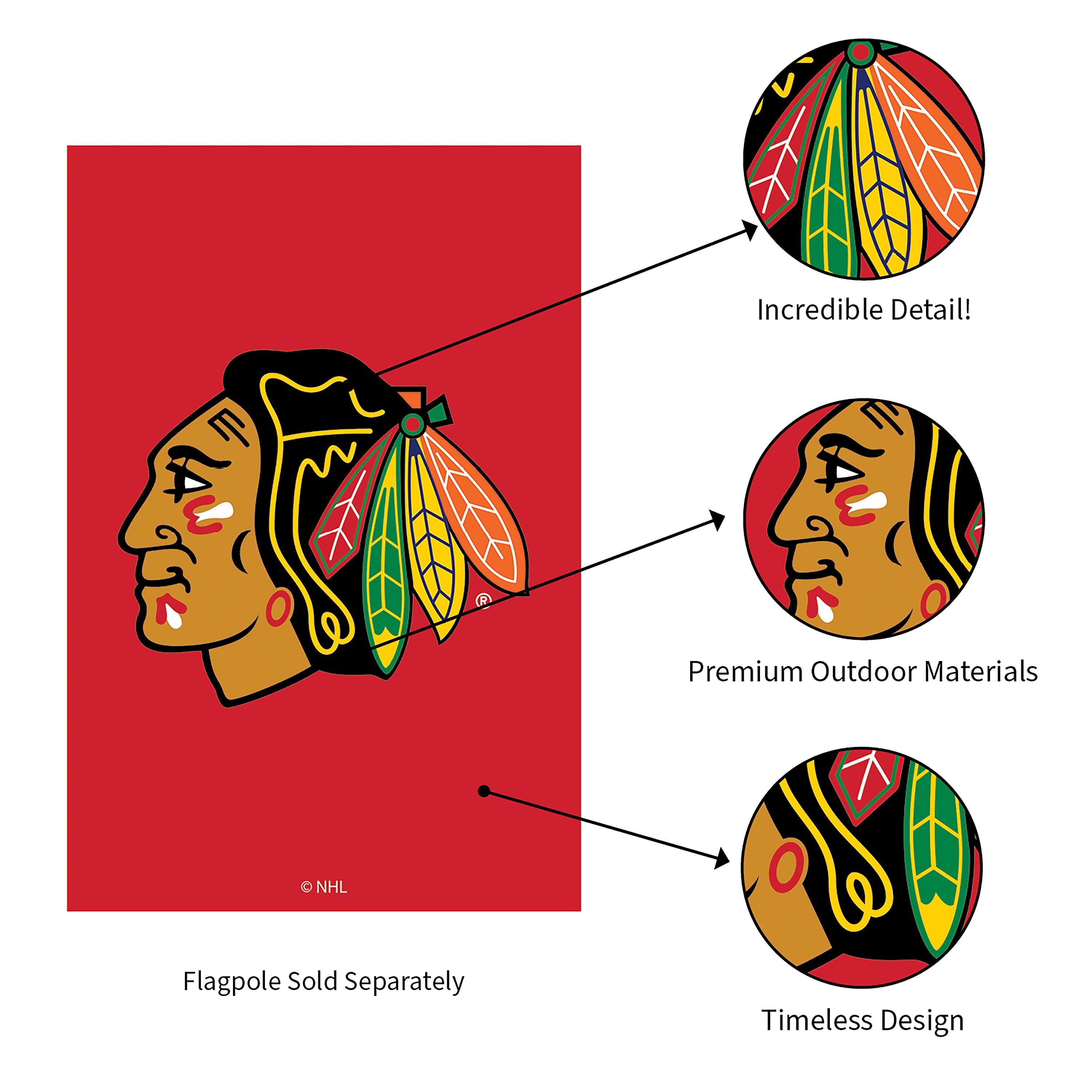 Applique Flag, Gar., Chicago Blackhawks