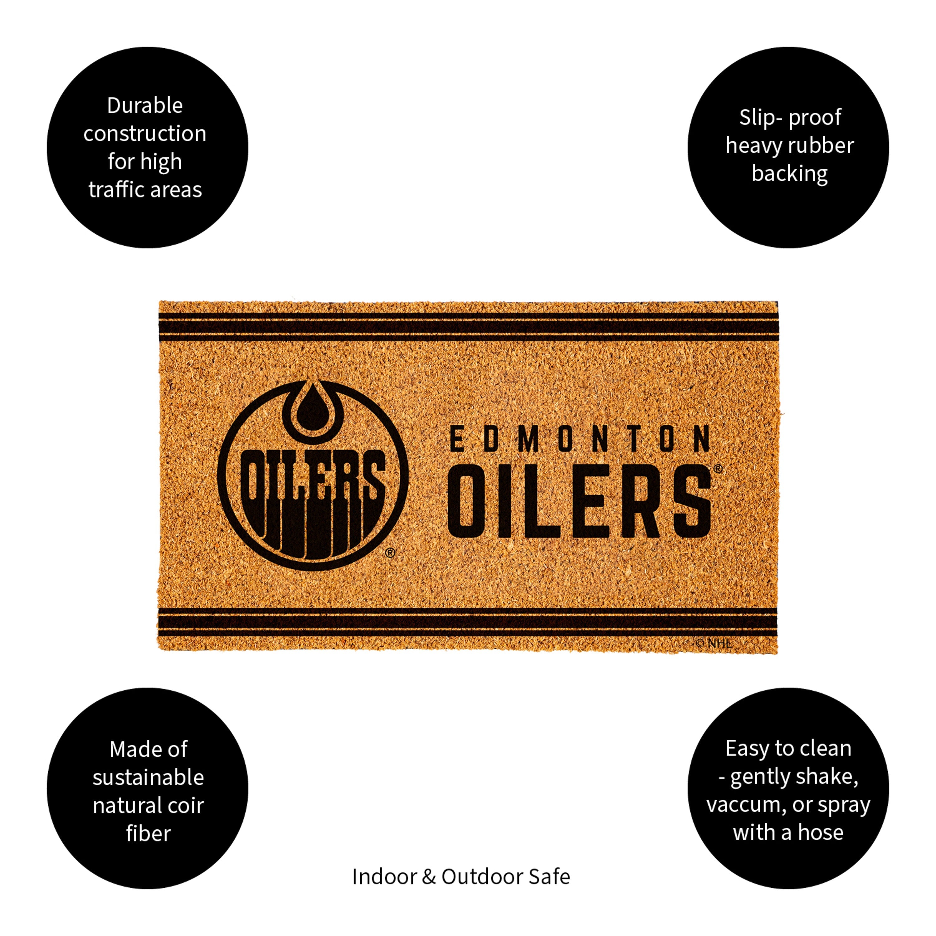 Edmonton Oilers, Coir Mat 1C - Sports Gifts, Sports Memorabilia, Sports Collectibles, Fan Shop