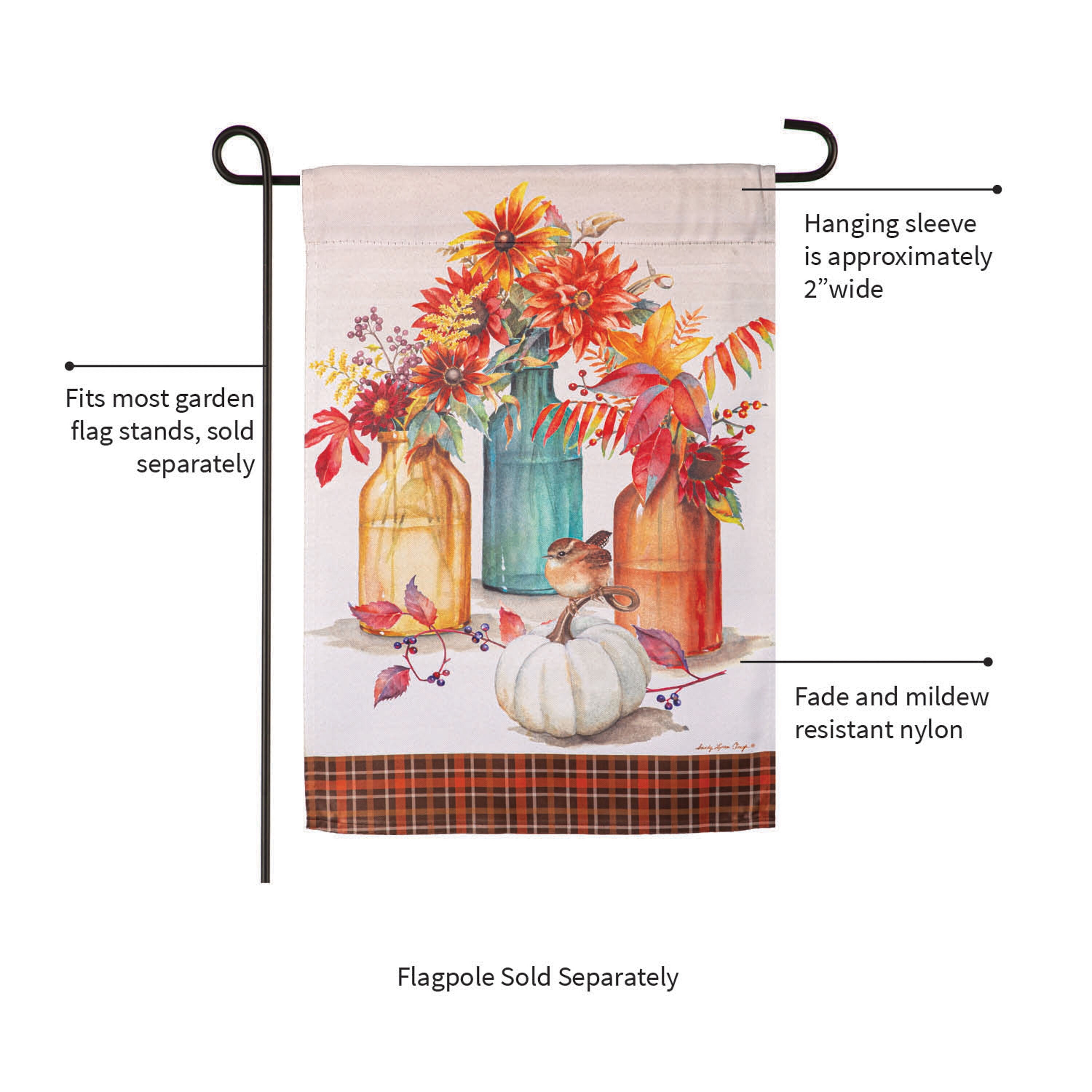 Collecting Autumn Suede Garden Flag - Sports Gifts, Sports Memorabilia, Sports Collectibles, Fan Shop