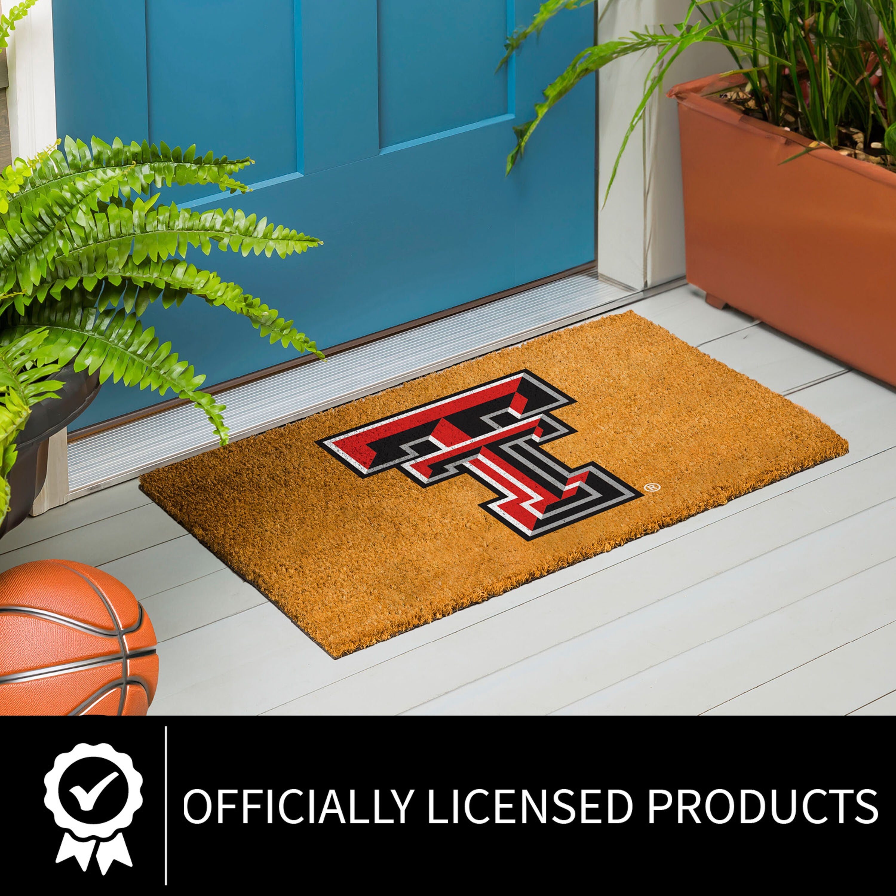 Coir Mat, 16"x28", Texas Tech University