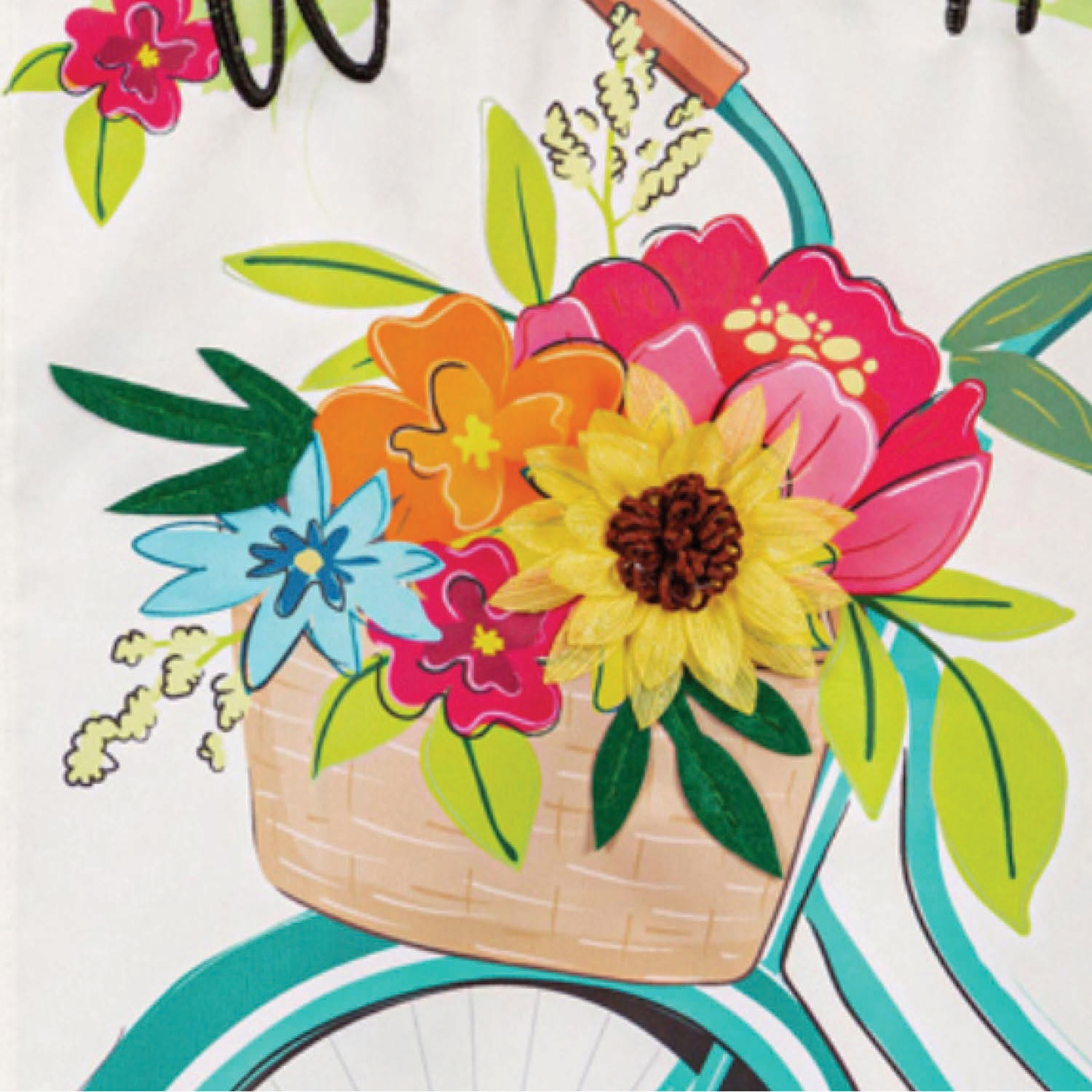 Welcome Home Bicycle Applique Garden Flag