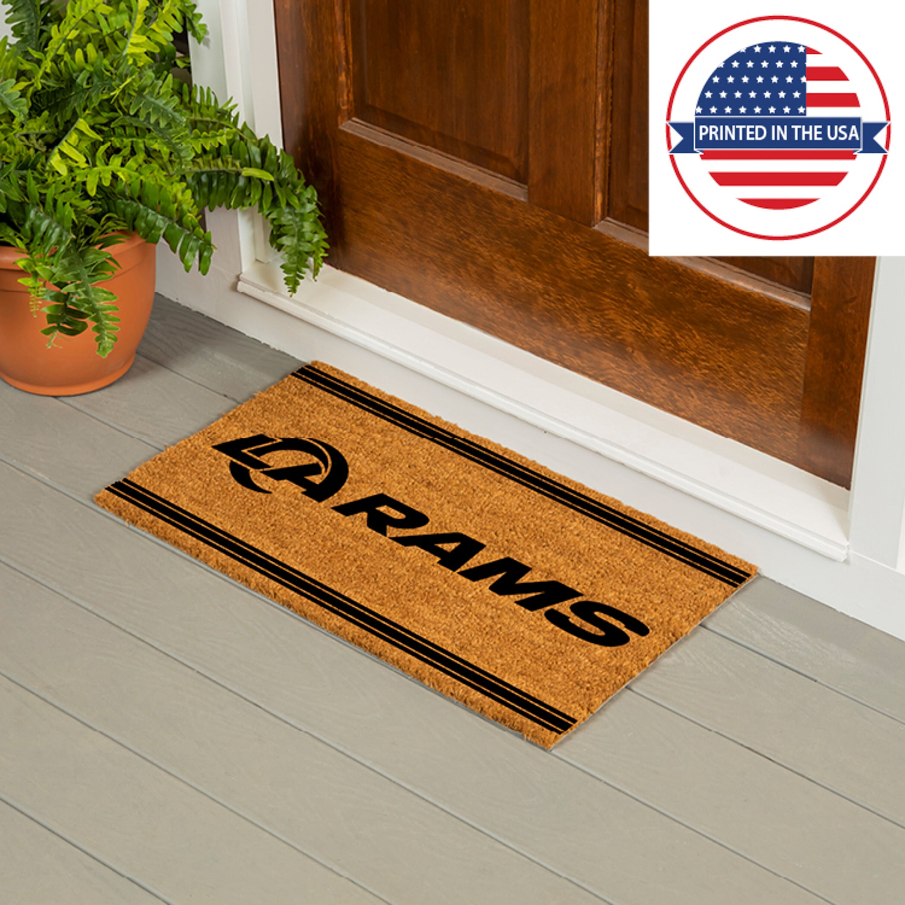 Los Angeles Rams, Coir Mat 1C - Sports Gifts, Sports Memorabilia, Sports Collectibles, Fan Shop