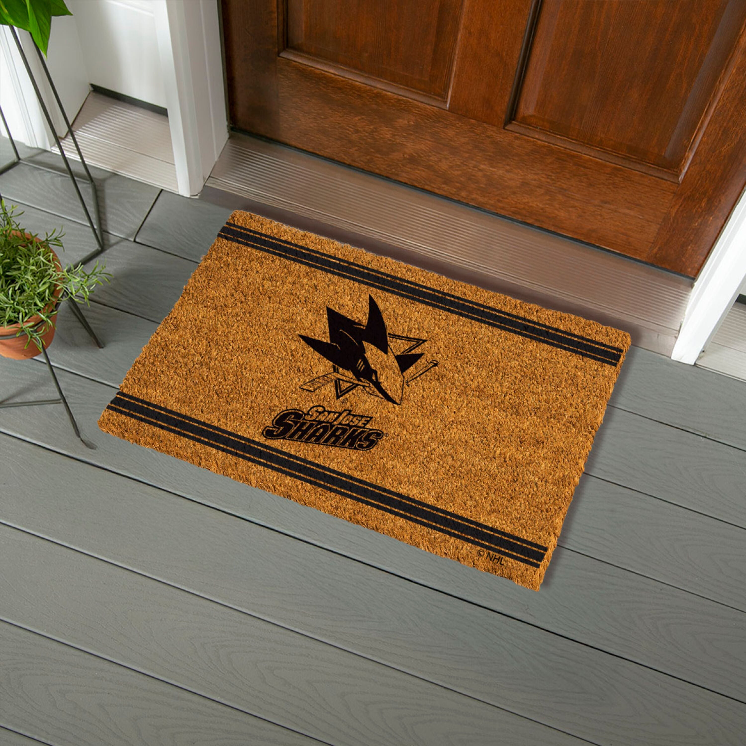 San Jose Sharks, Coir Mat 1C - Sports Gifts, Sports Memorabilia, Sports Collectibles, Fan Shop