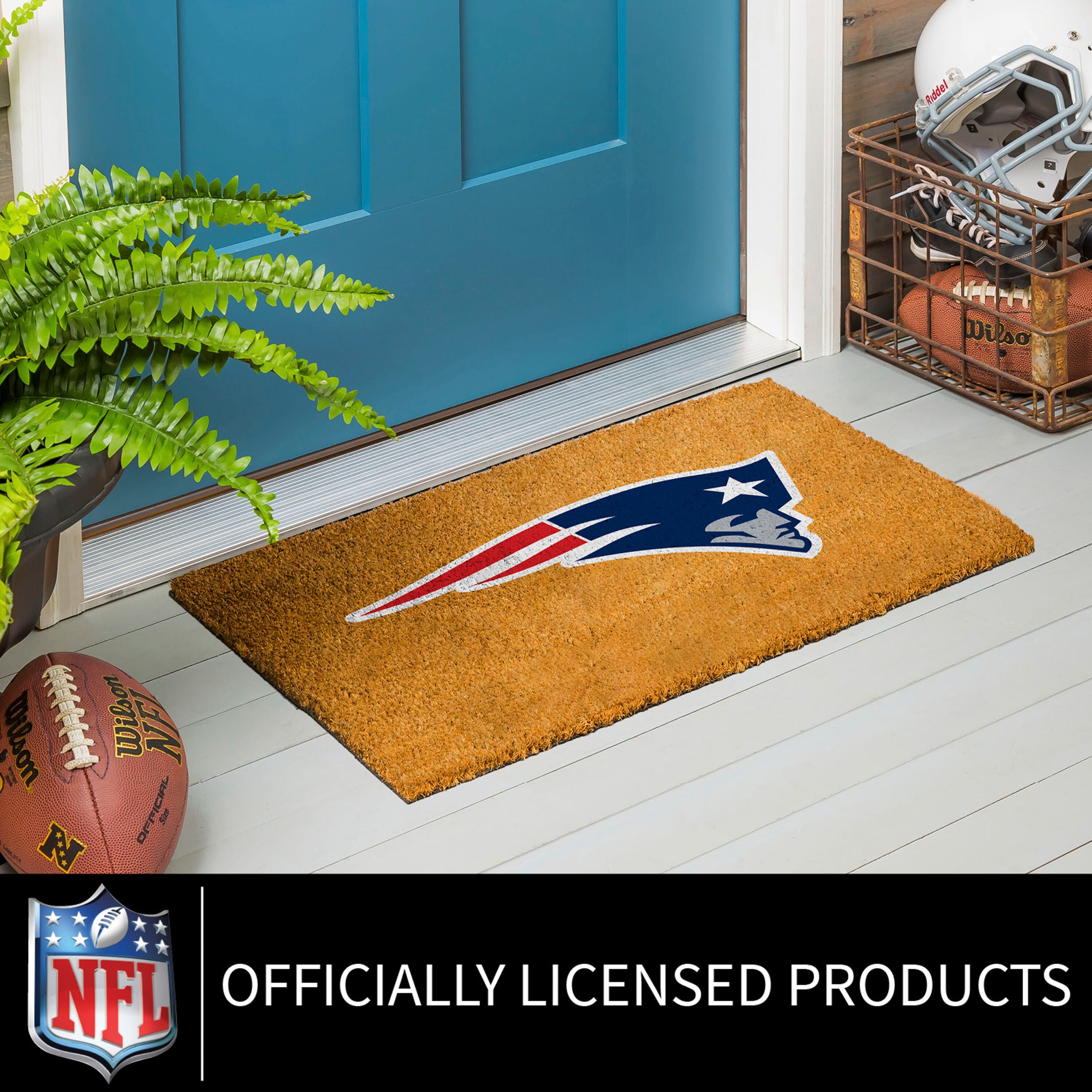 Coir Mat, 16"x28", New England Patriots - Sports Gifts, Sports Memorabilia, Sports Collectibles, Fan Shop