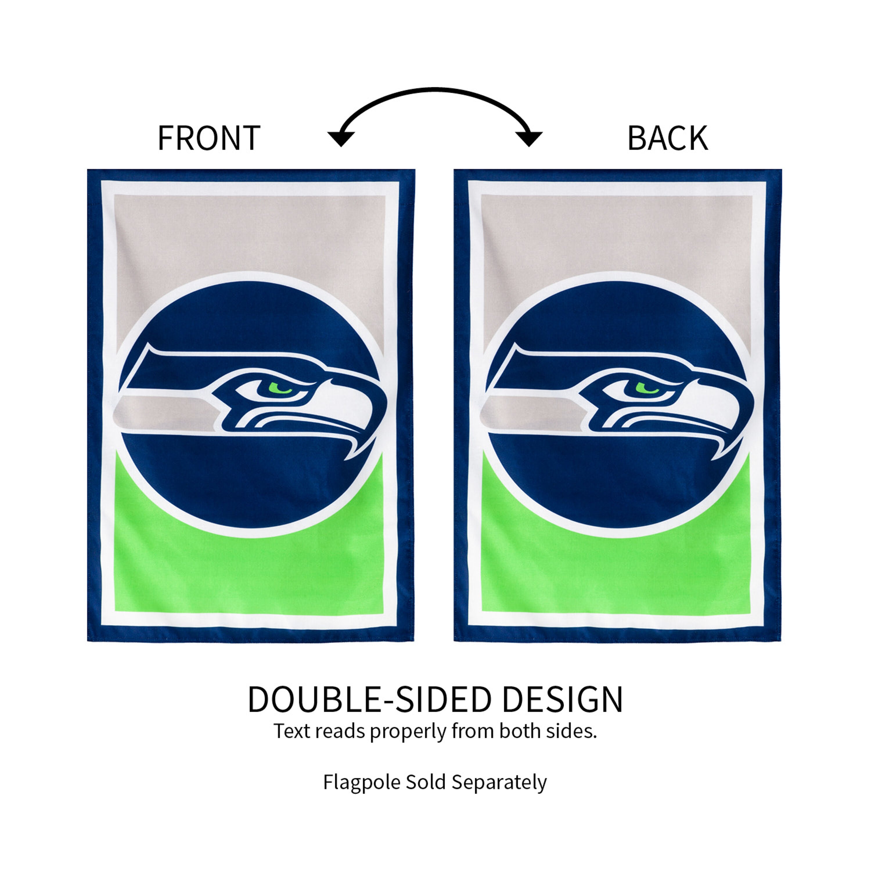 Flag, DS Burlap, Reg, Seattle Seahawks - Sports Gifts, Sports Memorabilia, Sports Collectibles, Fan Shop