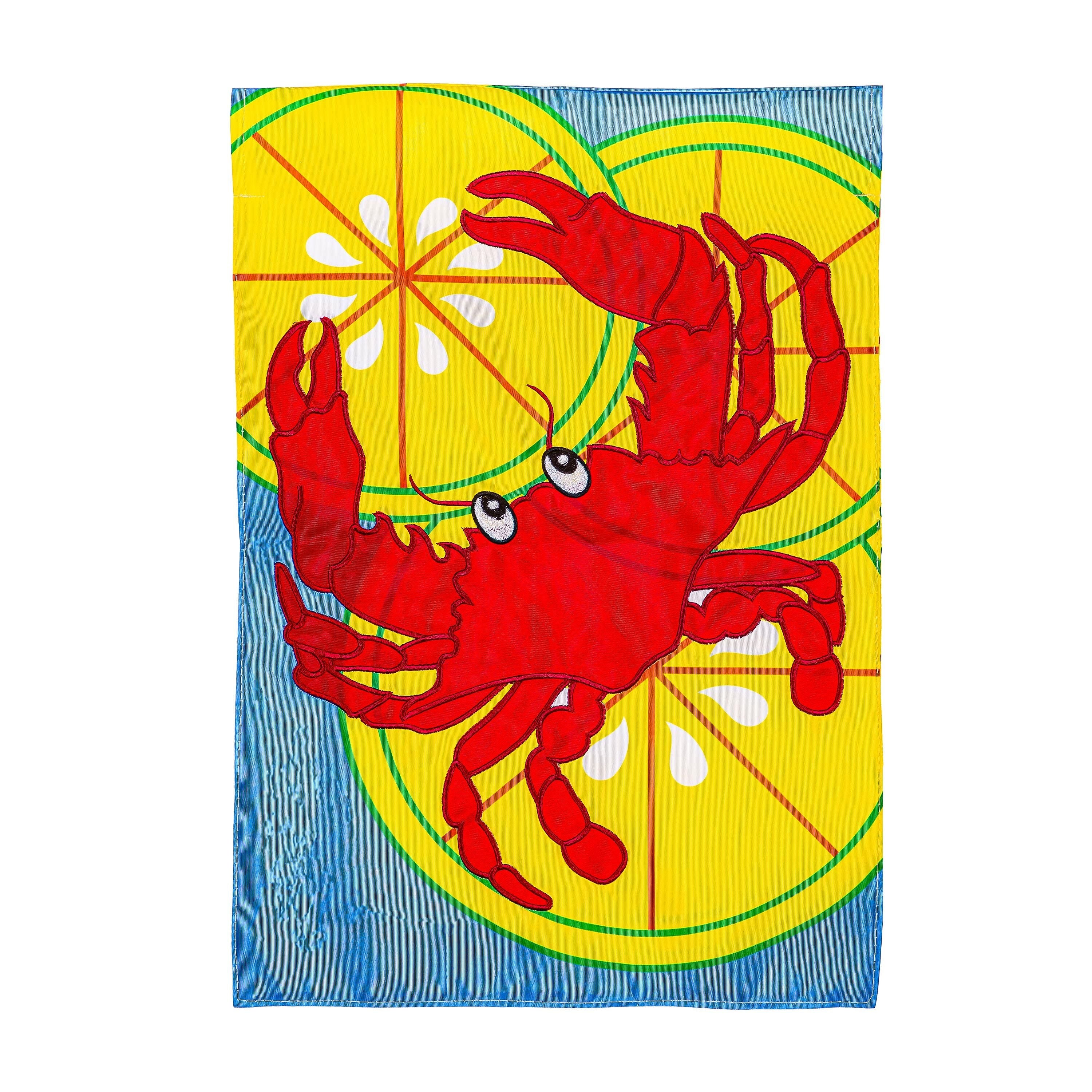 Crab Fest Applique Garden Flag - Sports Gifts, Sports Memorabilia, Sports Collectibles, Fan Shop