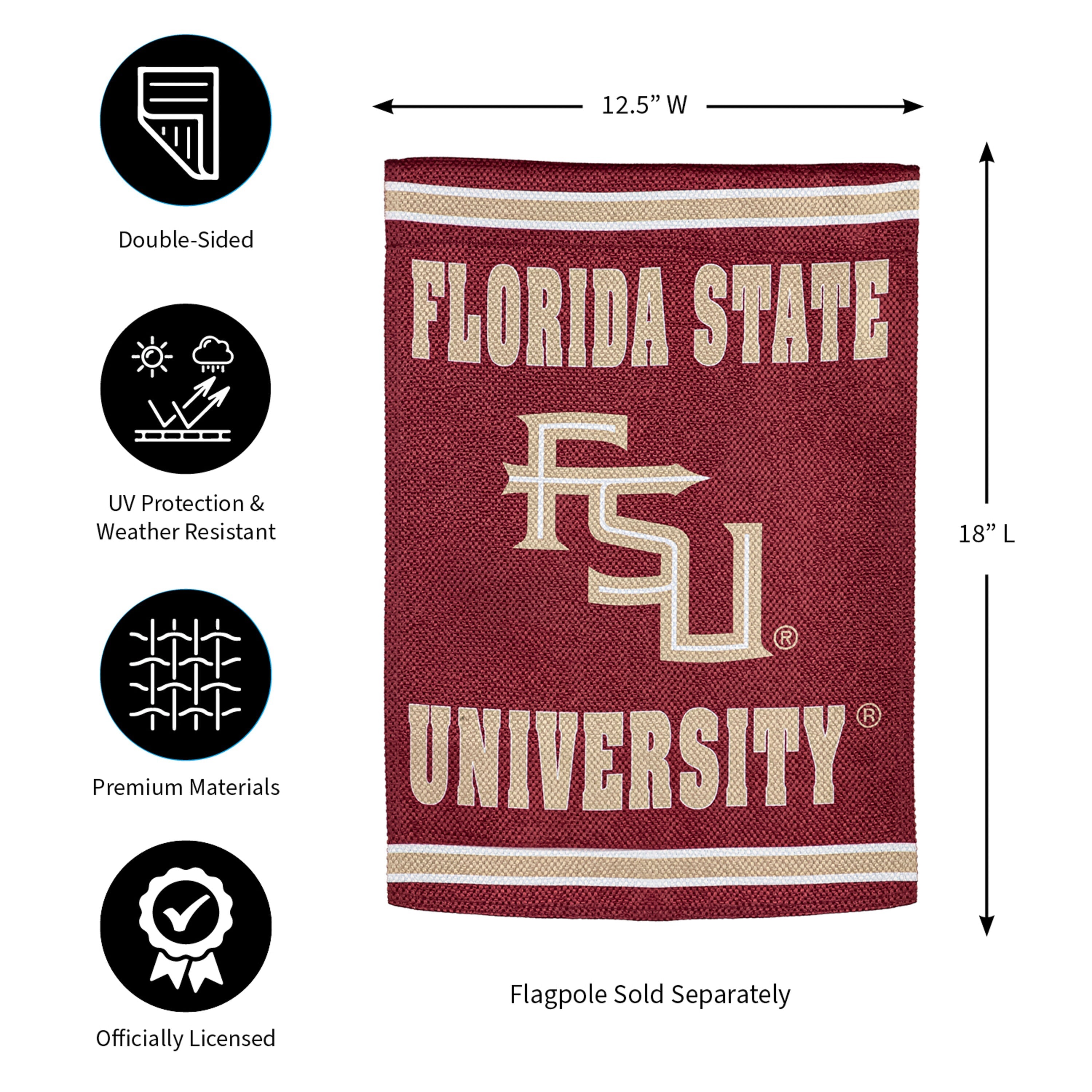 Embossed Suede Flag, GDN Size, Florida State University - Sports Gifts, Sports Memorabilia, Sports Collectibles, Fan Shop