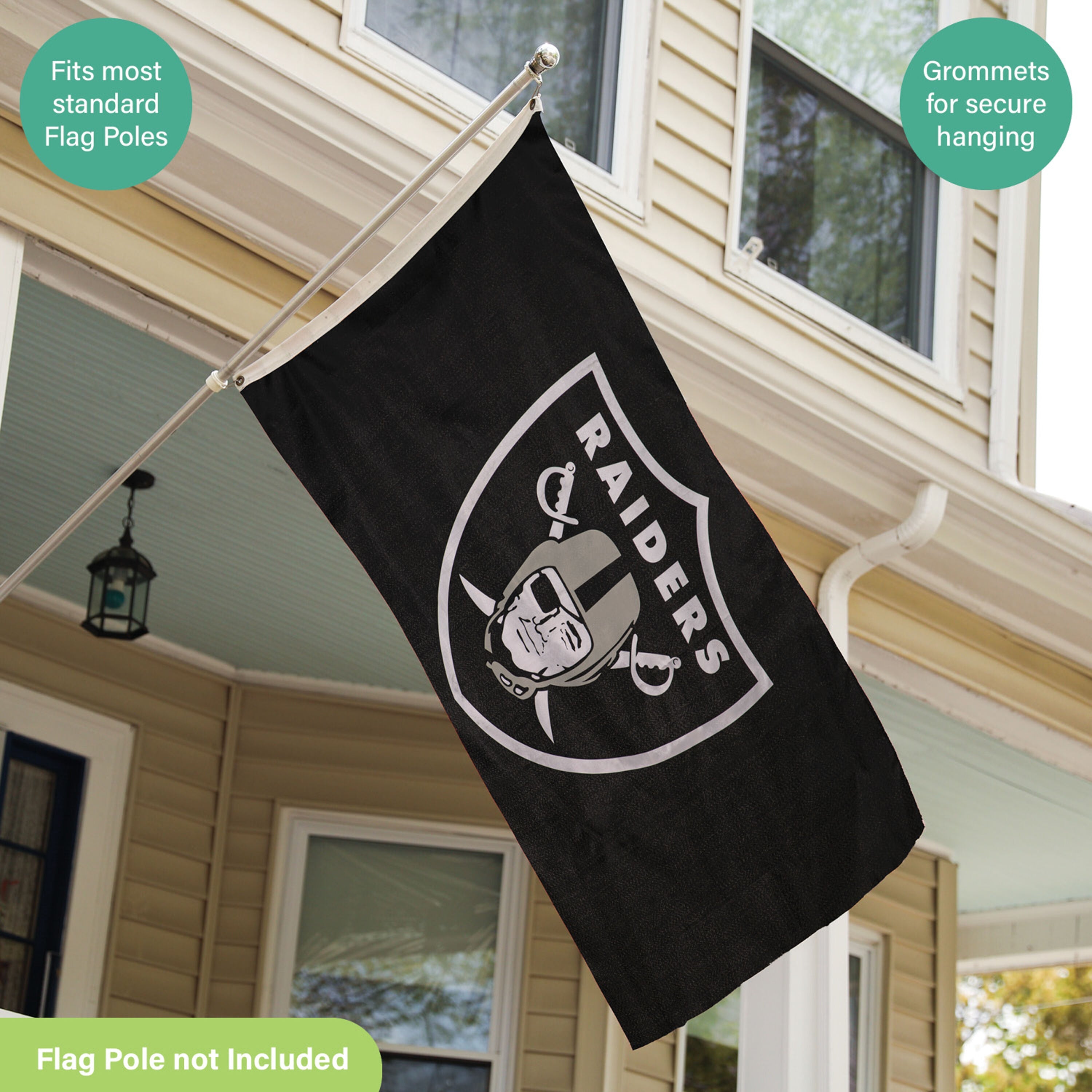 Las Vegas Raiders Single Sided Estate Flag with 2 Grommets, 3'x5'