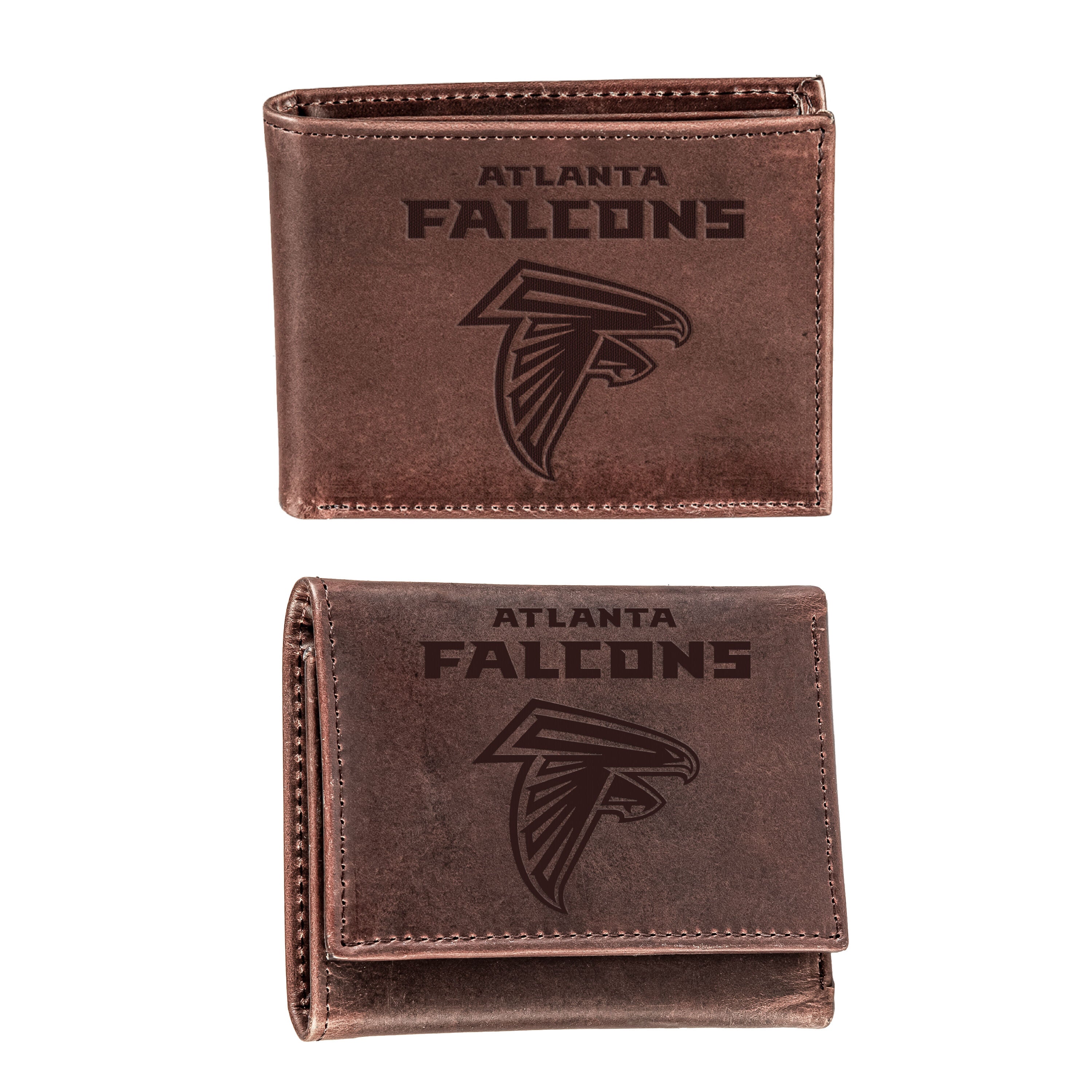 Atlanta Falcons, Bi-Fold and Tri-Fold Wallet Gift Set, Brown - Sports Gifts, Sports Memorabilia, Sports Collectibles, Fan Shop
