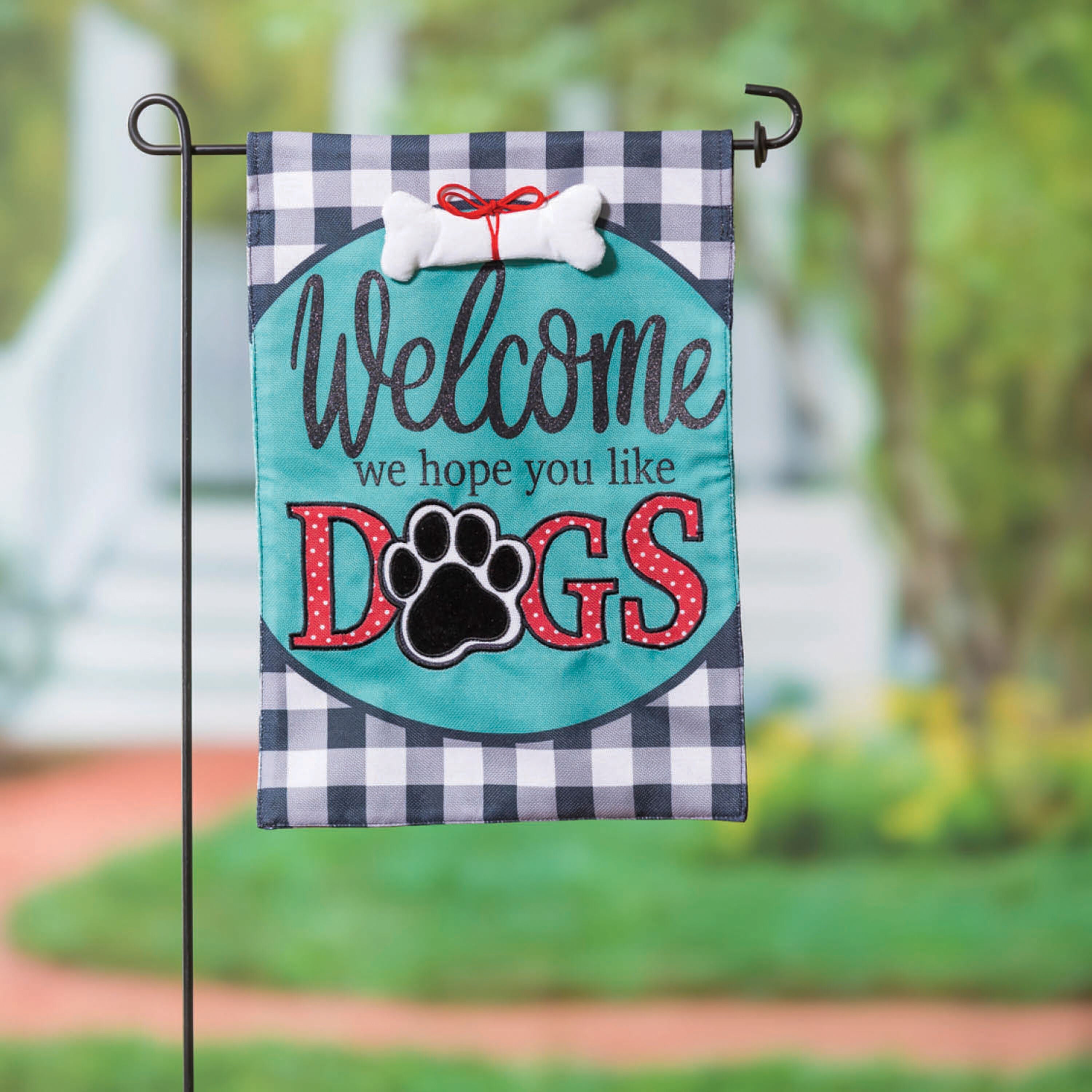 Hope You Like Dogs Garden Burlap Flag