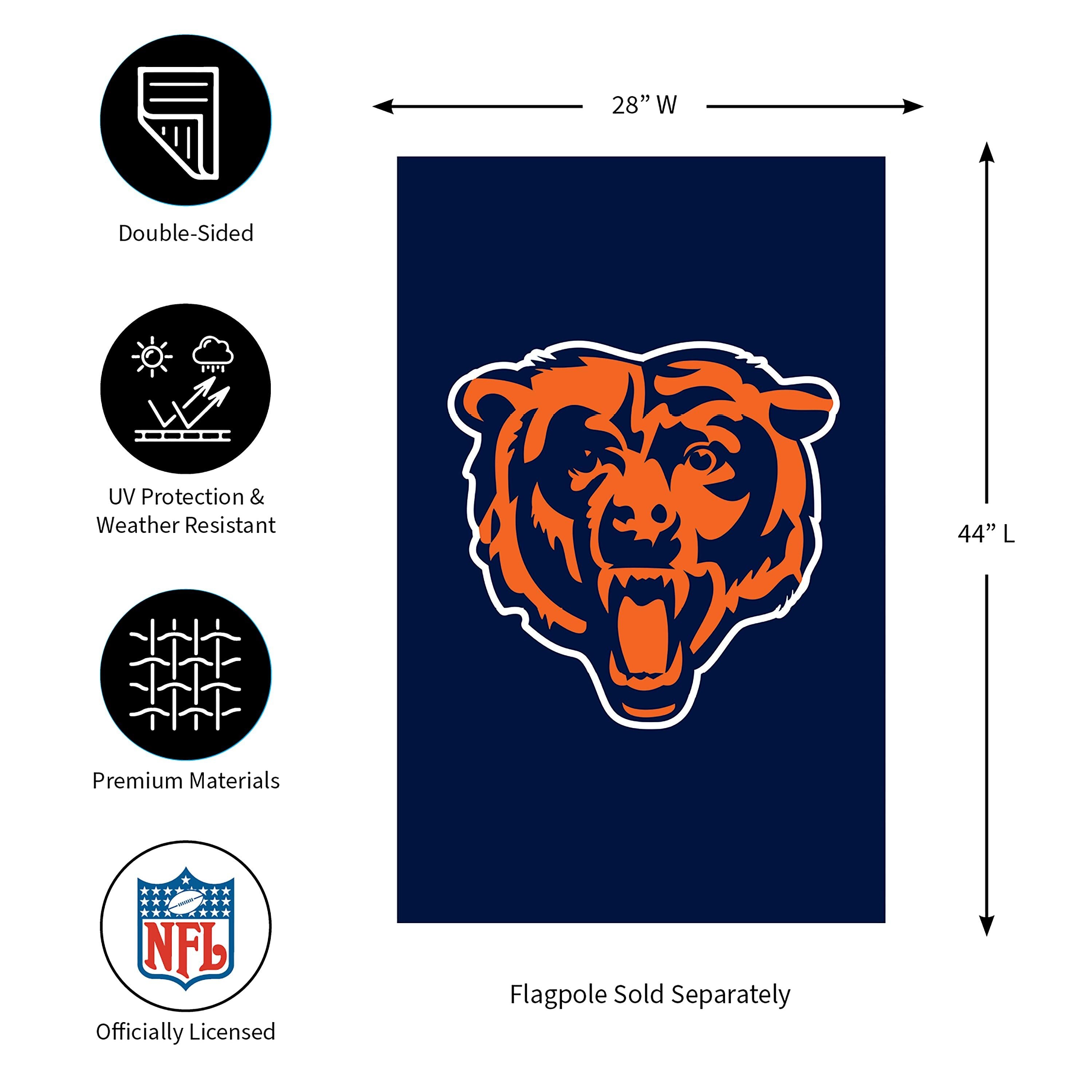 Applique Flag, Reg, Chicago Bears - Sports Gifts, Sports Memorabilia, Sports Collectibles, Fan Shop