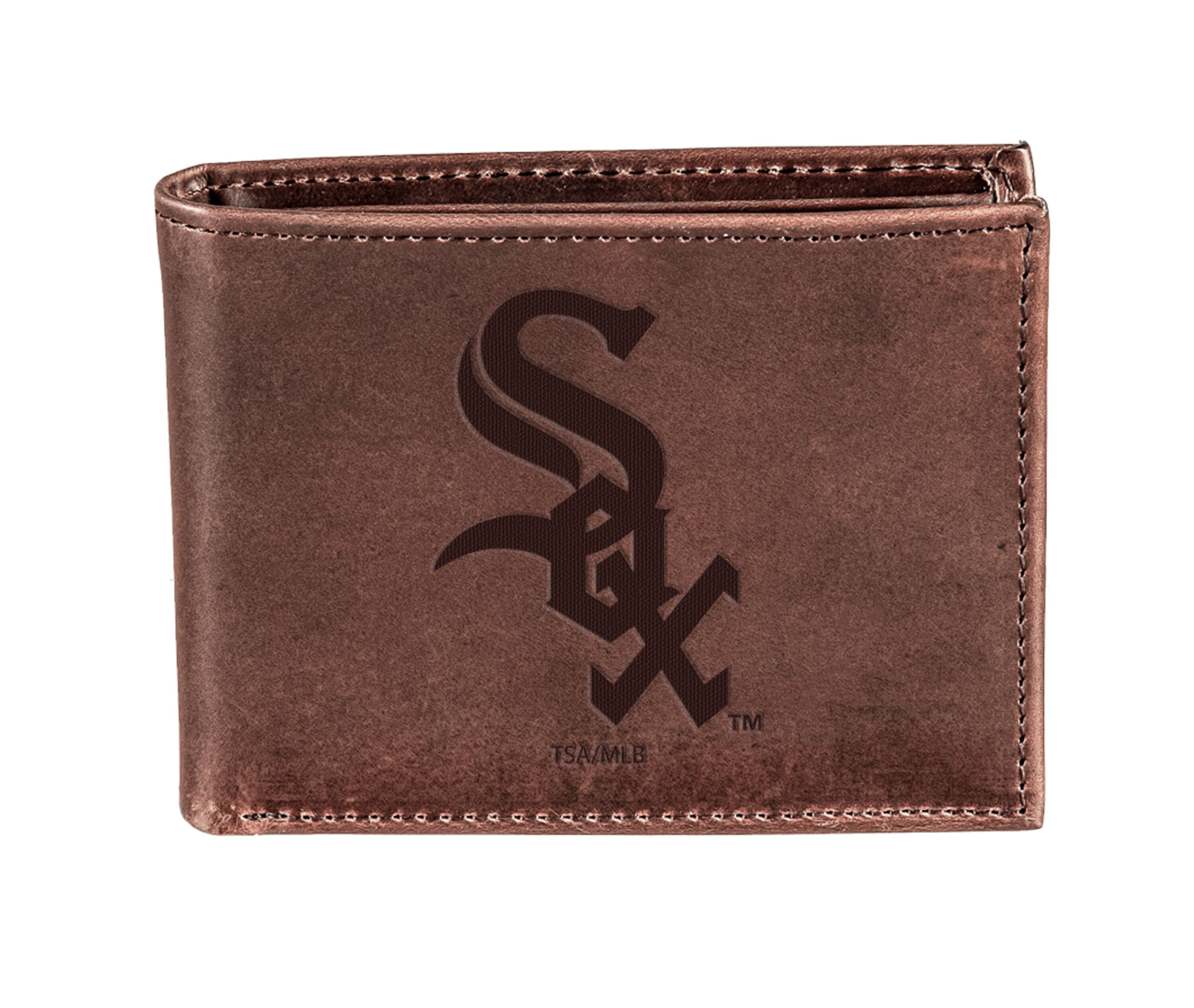 Chicago White Sox Bi-Fold Wallet Brown 100% Genuine Leather - Sports Gifts, Sports Memorabilia, Sports Collectibles, Fan Shop