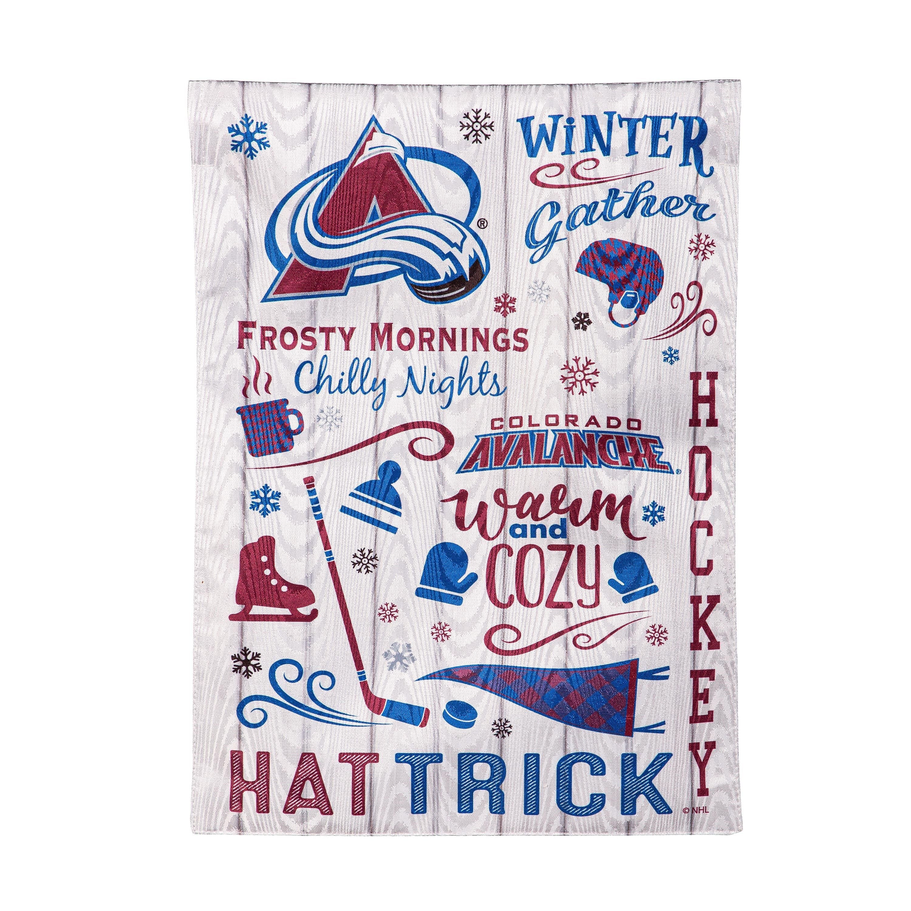 Colorado Avalanche, Moire Flag, GDN, Fall Seasonal - Sports Gifts, Sports Memorabilia, Sports Collectibles, Fan Shop