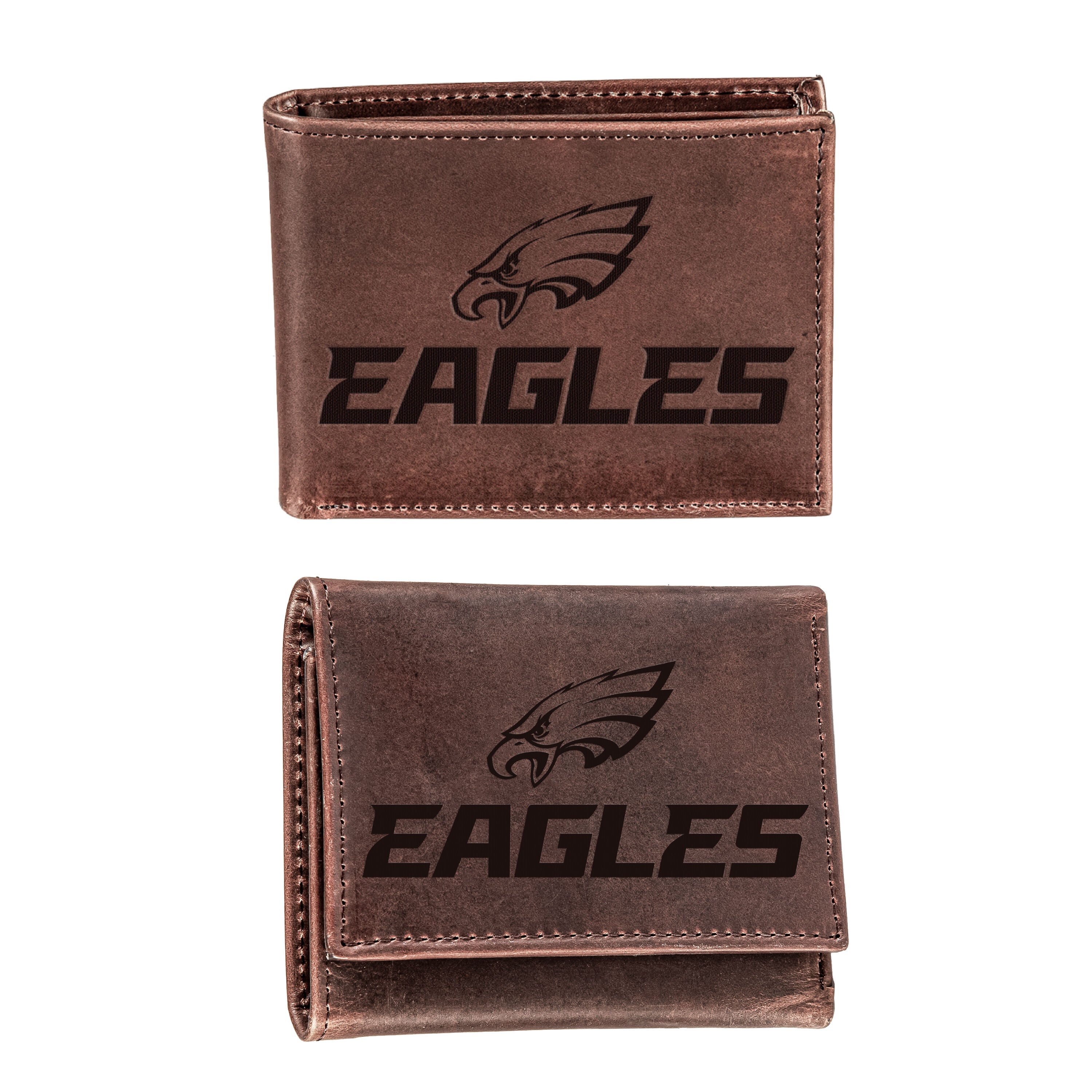 Philadelphia Eagles, Bi-Fold and Tri-Fold Wallet Gift Set, Brown - Sports Gifts, Sports Memorabilia, Sports Collectibles, Fan Shop