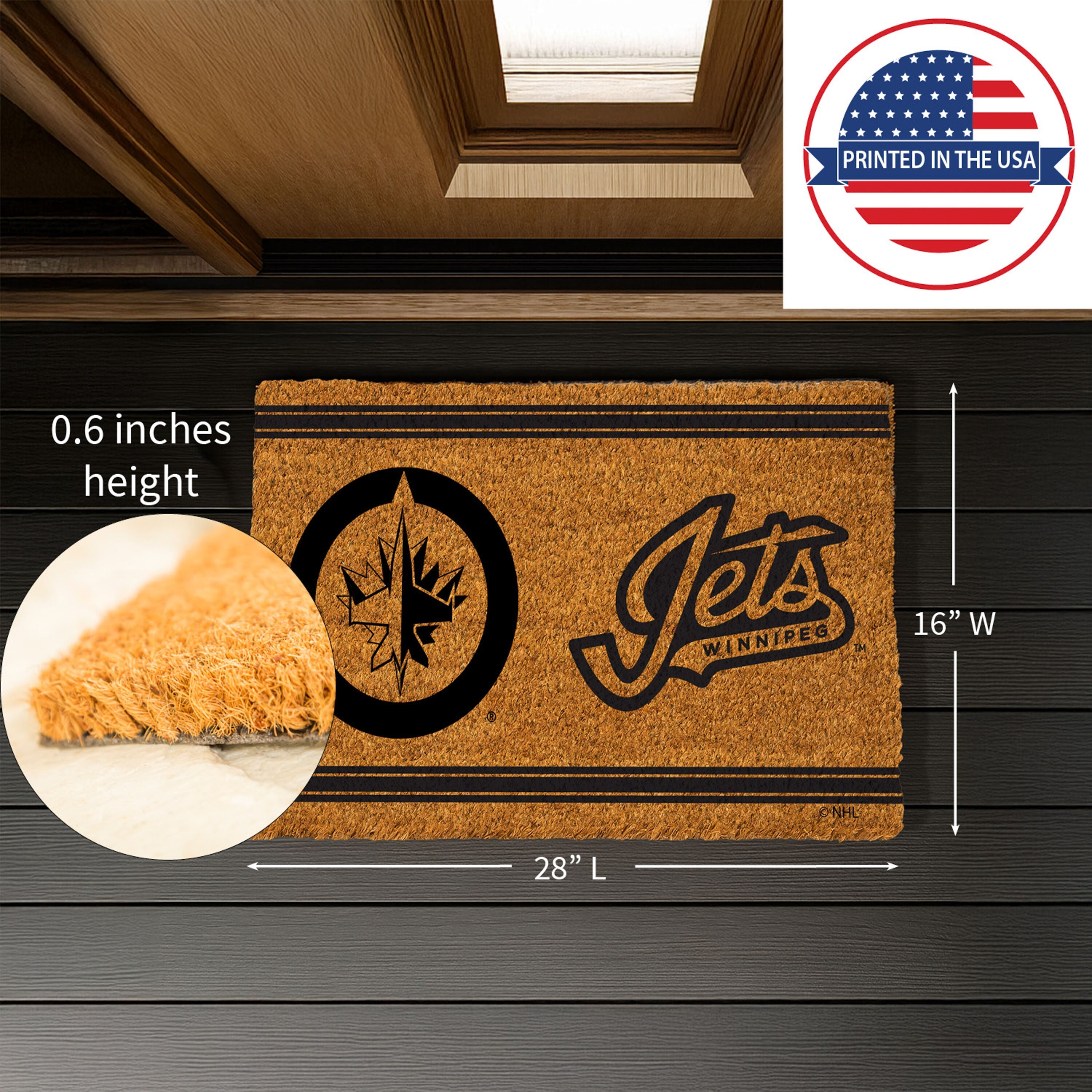 Winnipeg Jets, Coir Mat 1C - Sports Gifts, Sports Memorabilia, Sports Collectibles, Fan Shop