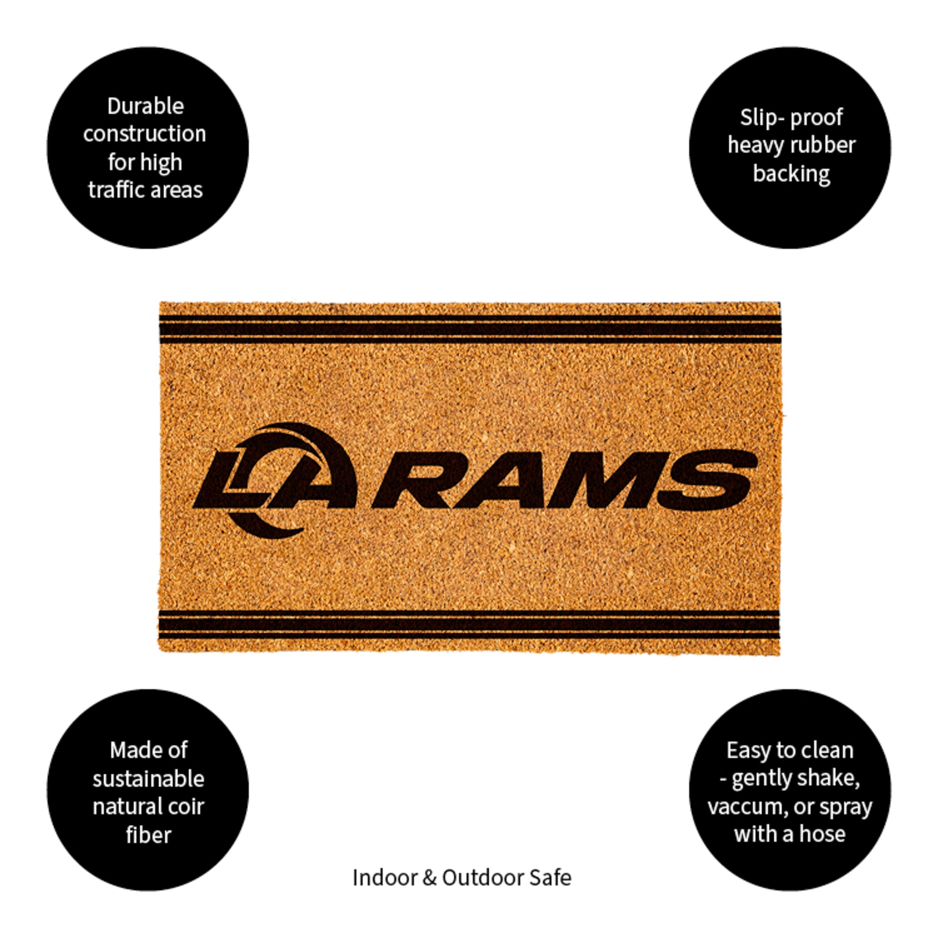 Los Angeles Rams, Coir Mat 1C - Sports Gifts, Sports Memorabilia, Sports Collectibles, Fan Shop