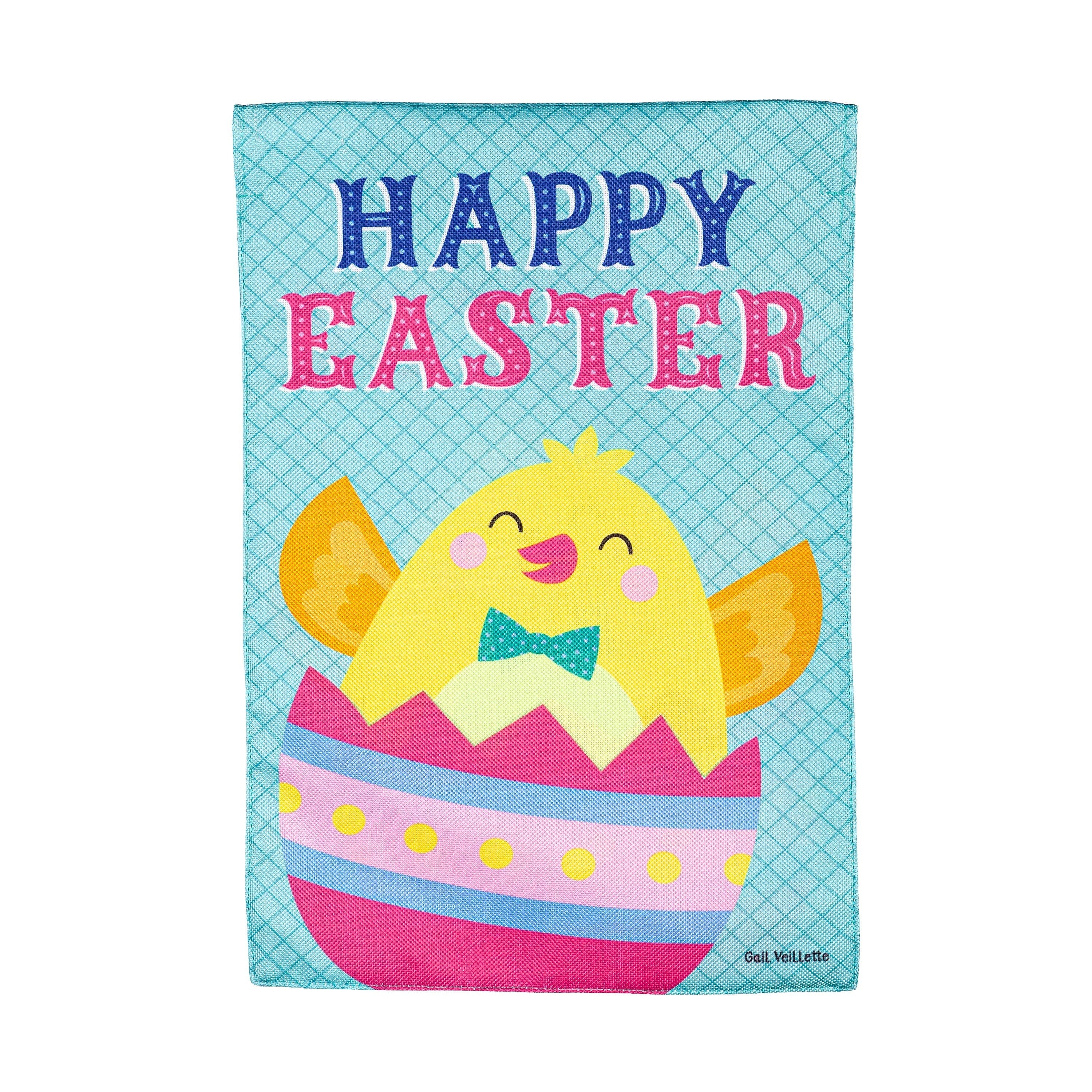 Happy Easter Burlap Garden Flag - Sports Gifts, Sports Memorabilia, Sports Collectibles, Fan Shop