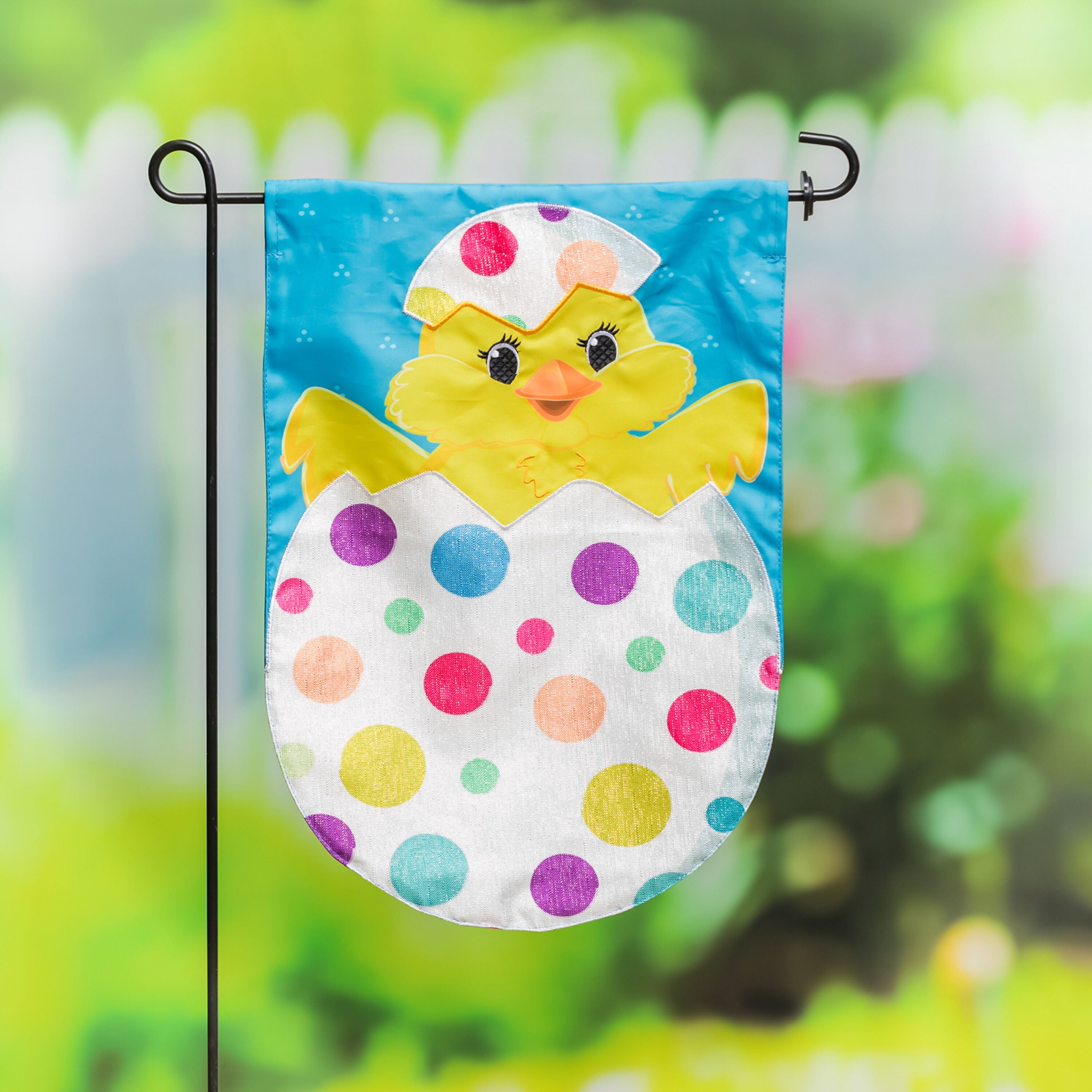 Polka-Dot Easter Egg Garden Applique Flag