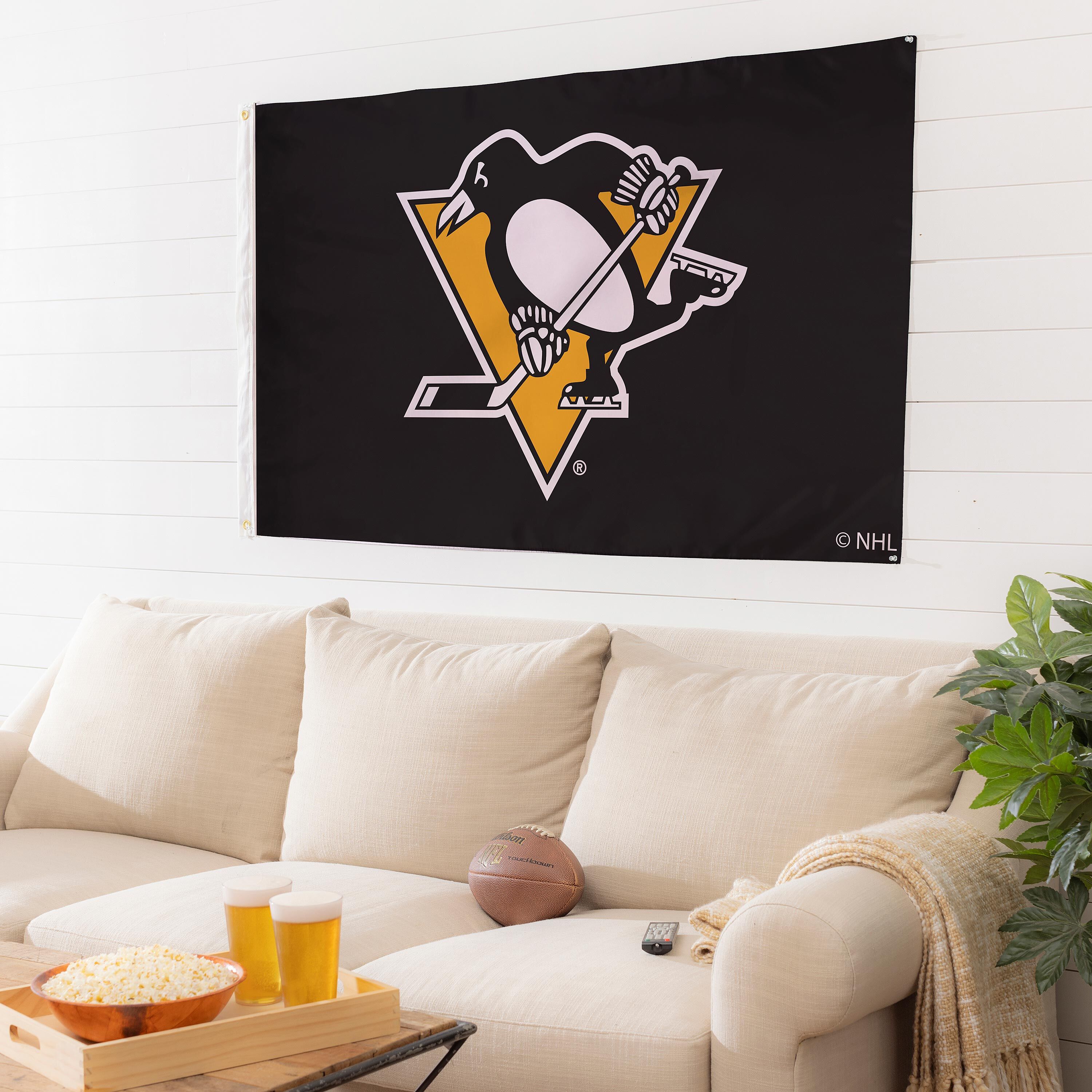 Pittsburgh Penguins Single Sided Estate Flag with 2 Grommets, 3'x5'