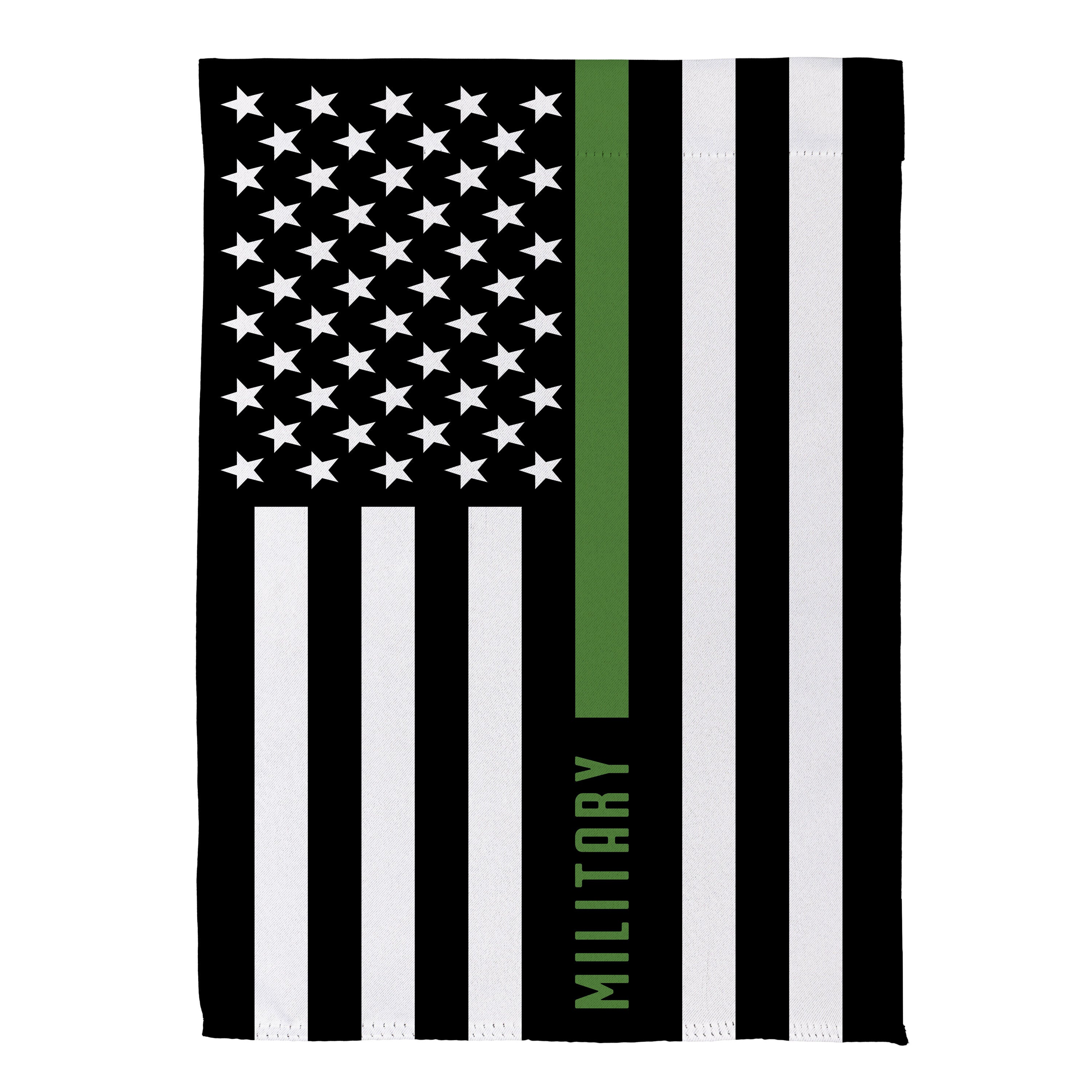Military Thin Green Line Garden Suede Flag