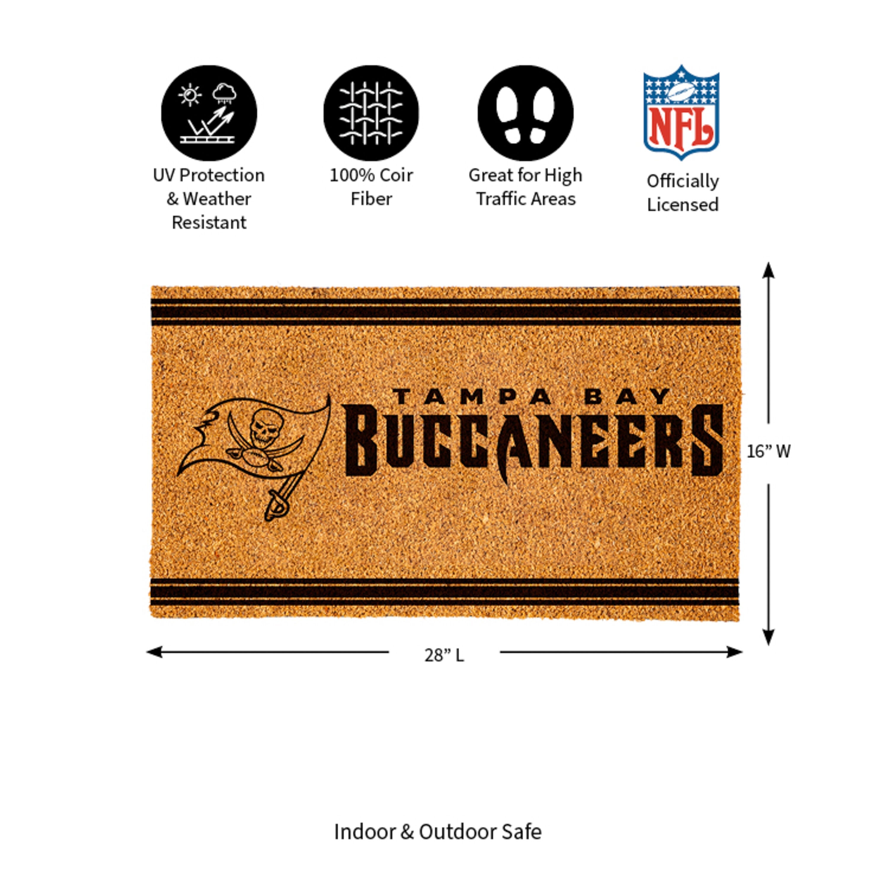 Tampa Bay Buccaneers, Coir Mat 1C - Sports Gifts, Sports Memorabilia, Sports Collectibles, Fan Shop