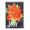 Joy Poinsettia Burlap Garden Flag - Sports Gifts, Sports Memorabilia, Sports Collectibles, Fan Shop